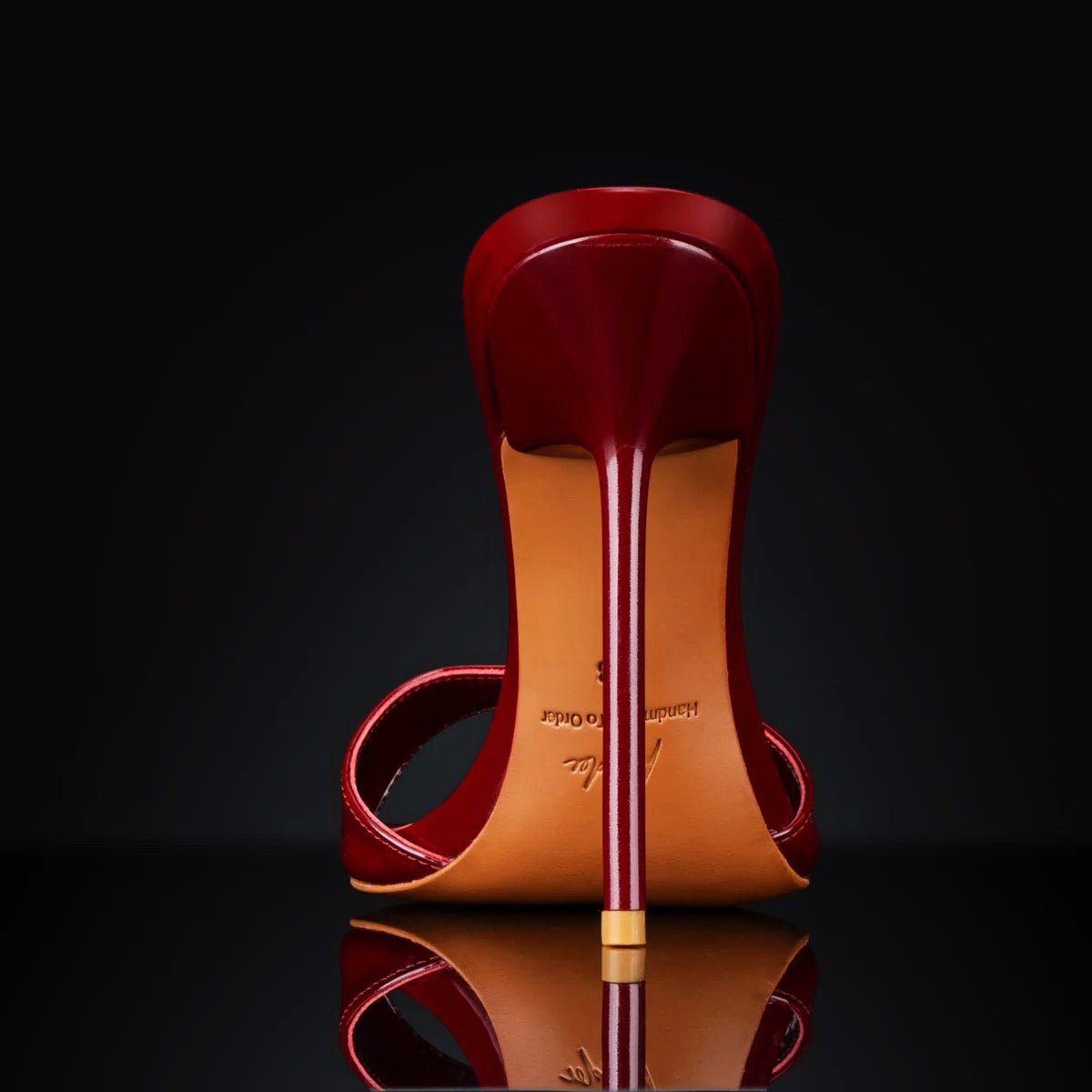 Cherry Lacquer Knife Mules - Kandee