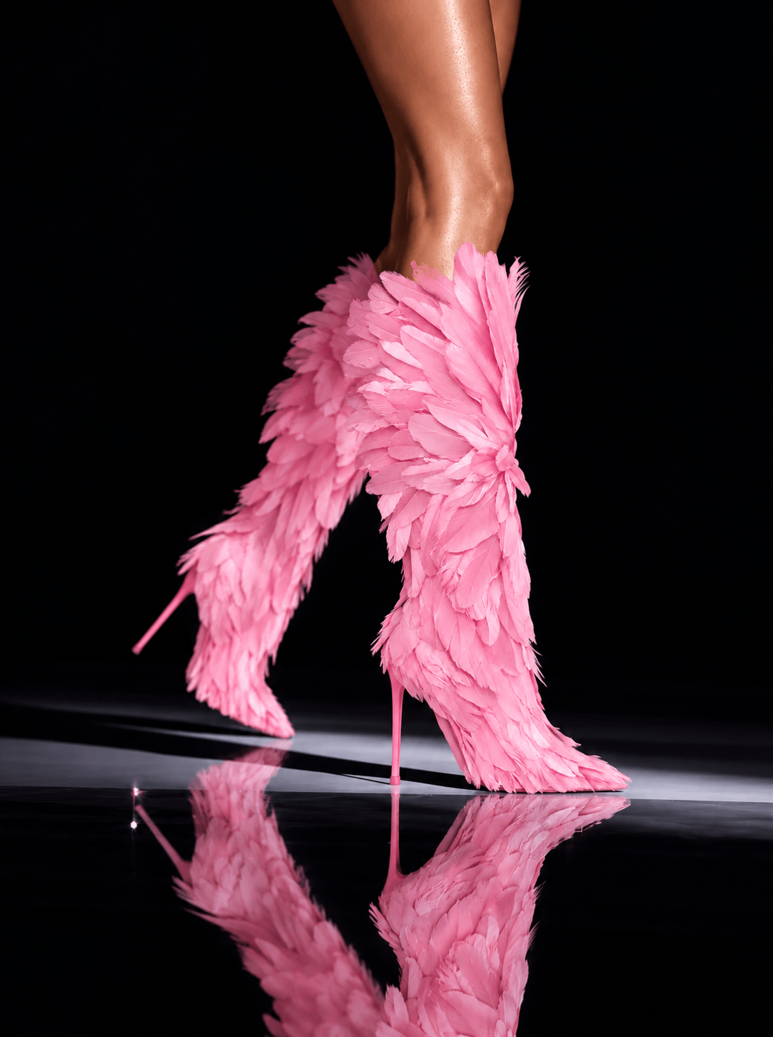 Blushing Angel Feather 105 Boots - Kandee
