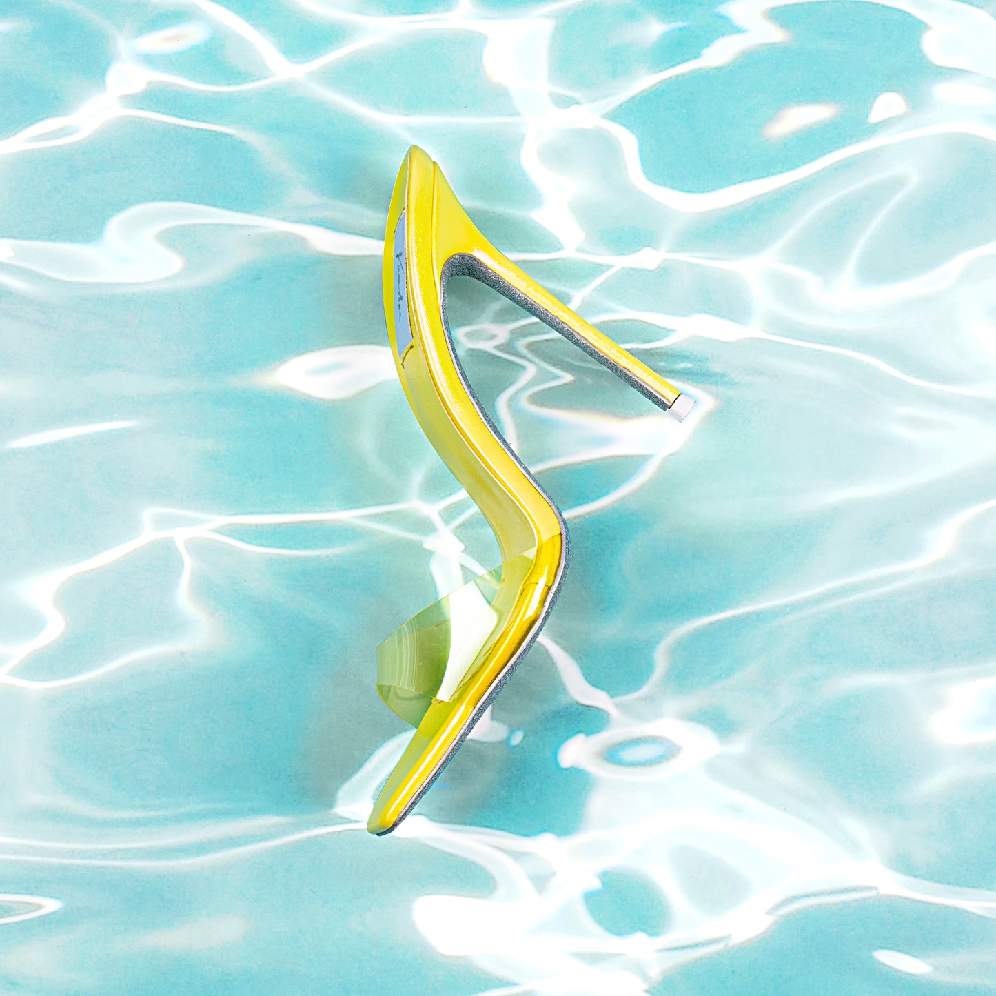 LIMON ICE LEATHER TRANSPARENT PVC MULES