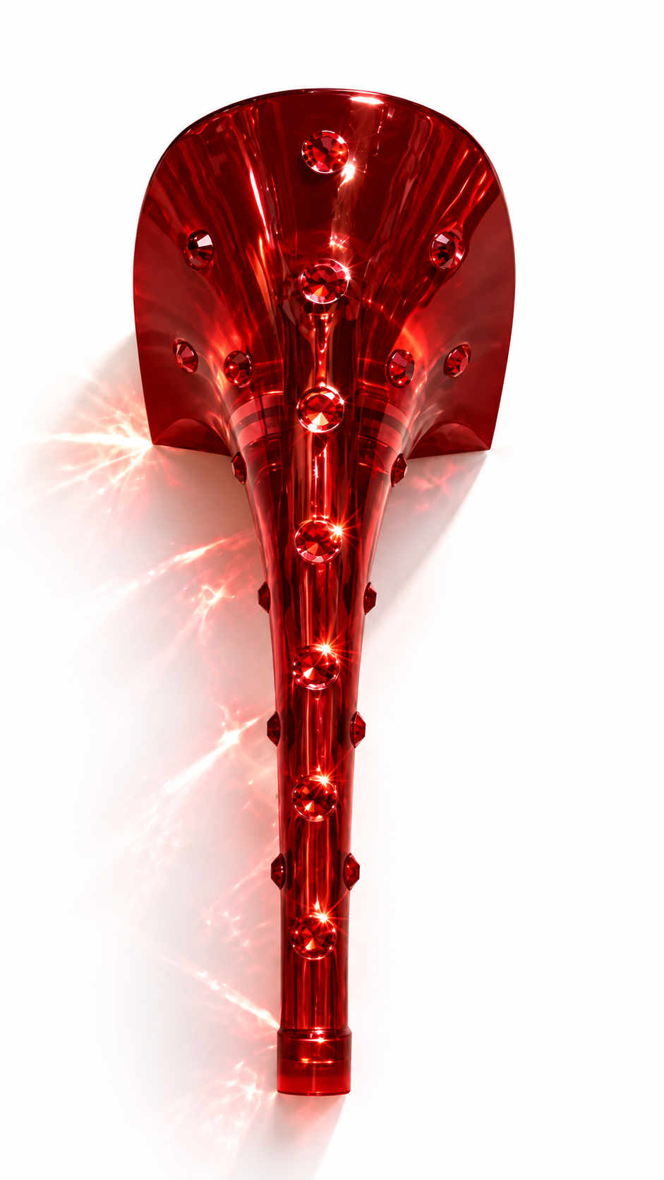 Red Translucent with crystal Plexiglas Heel