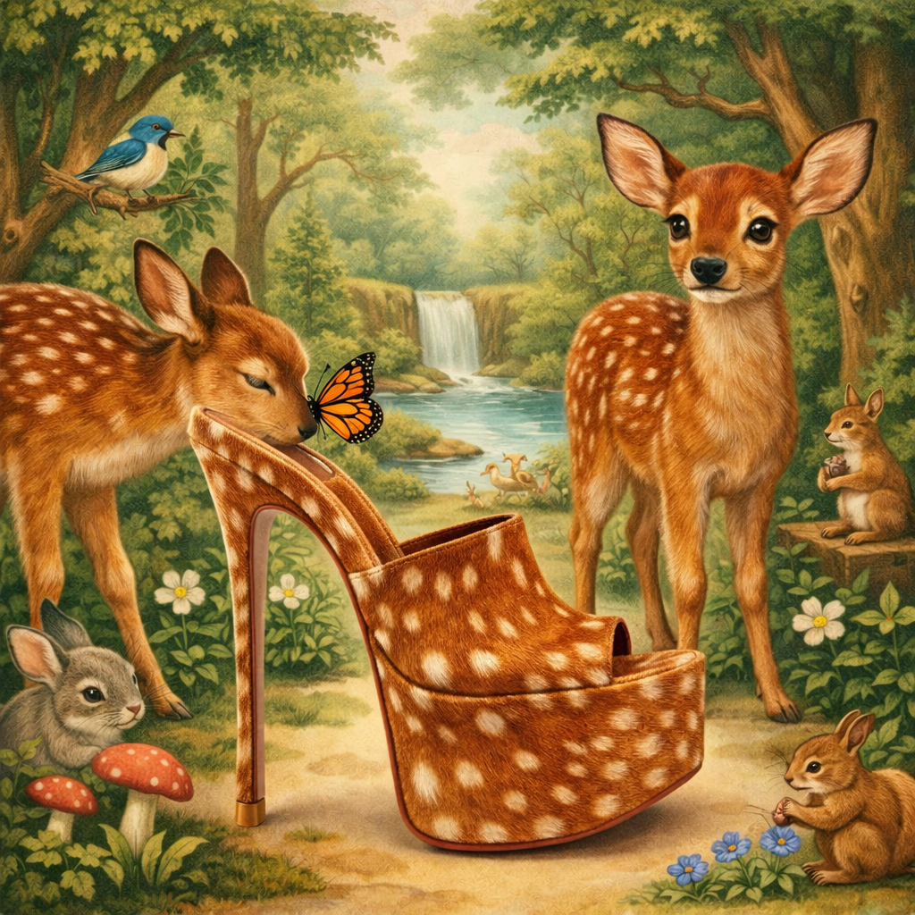 Le Faon calf hair Leather Platform Mules - Kandee