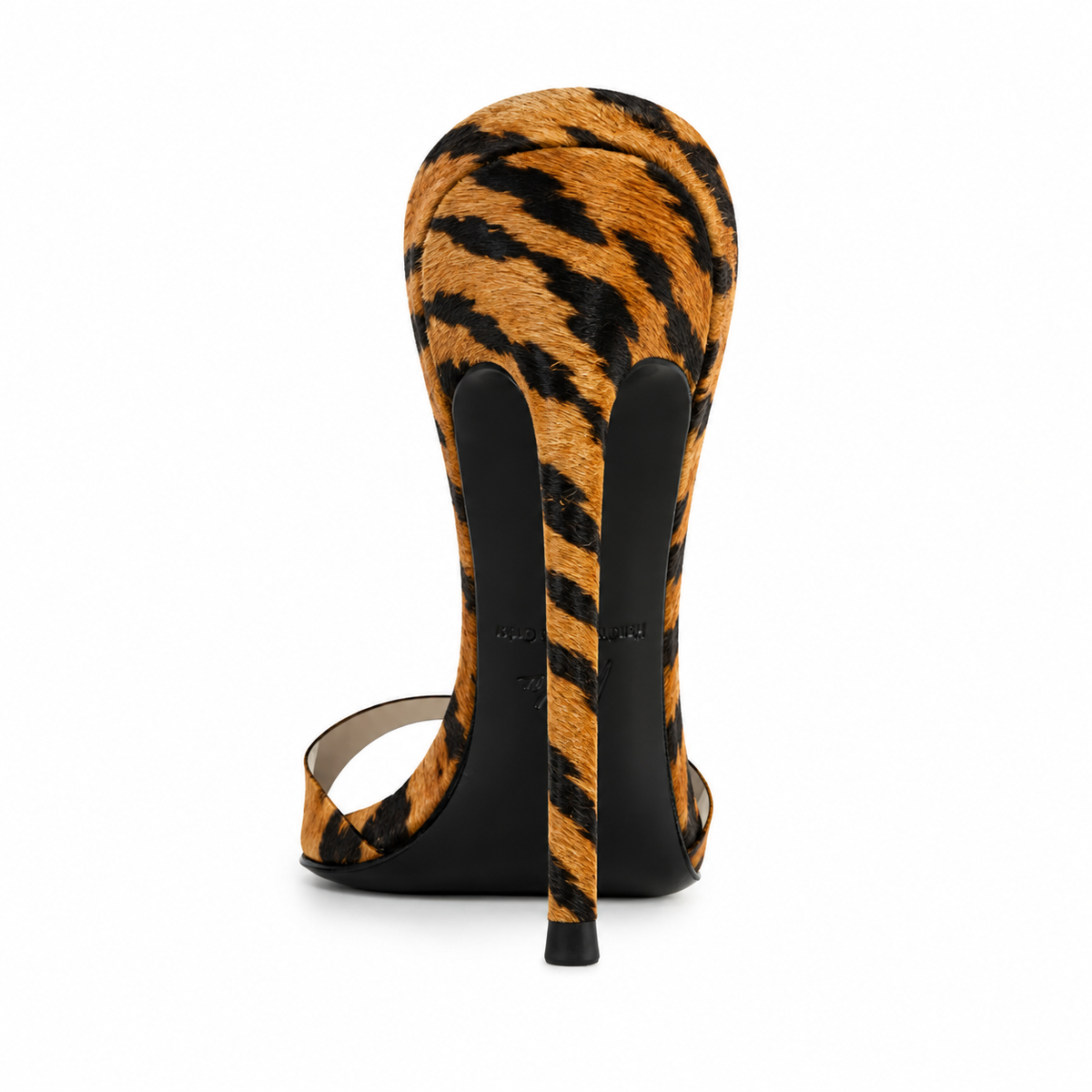 Tiger print Calf Hair Mules
