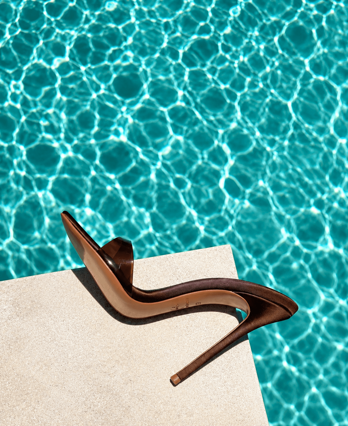 Dark Chocolate Semi transparent PVC Mules - Kandee
