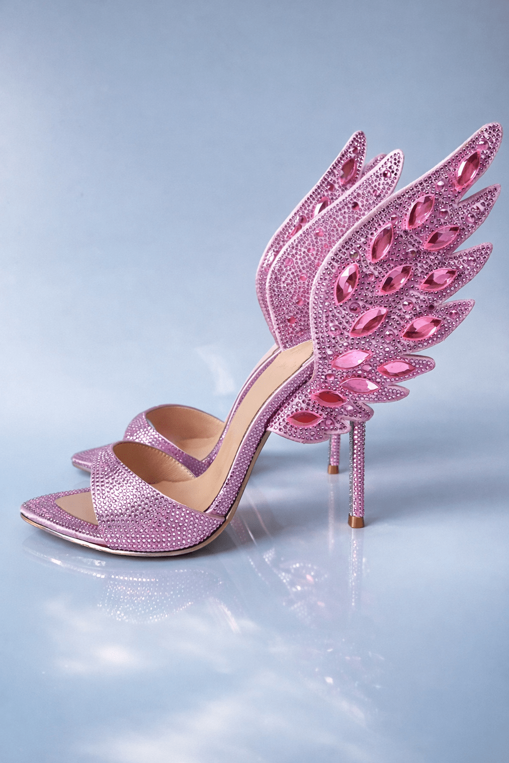 Angel Pink Wing Crystal Mules *LIMITED EDITION - Kandee