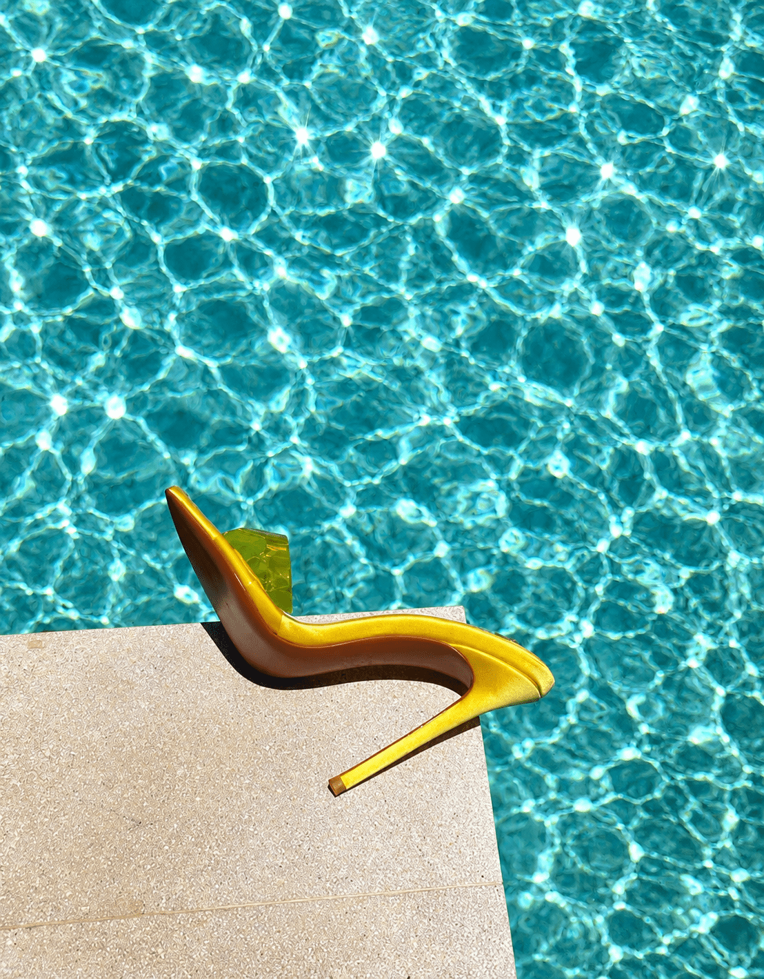 Lemon Semi transparent PVC Mules - Kandee