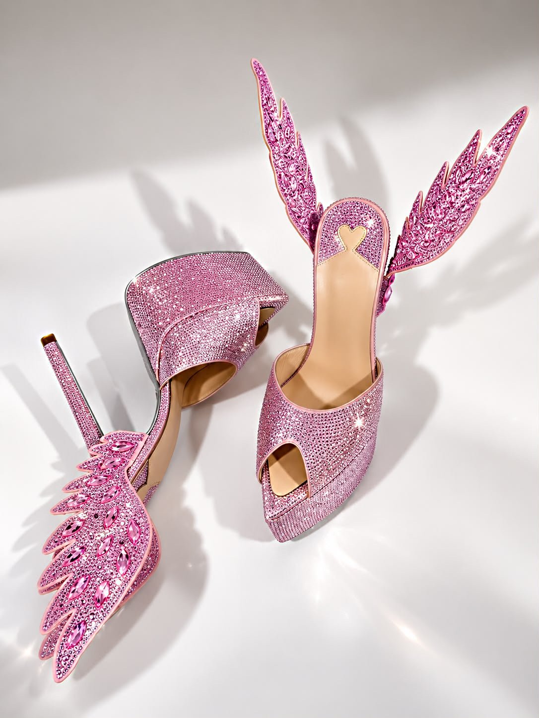 Fallen Angel 180 Crystal Wing Mules *LIMITED EDITION - Kandee