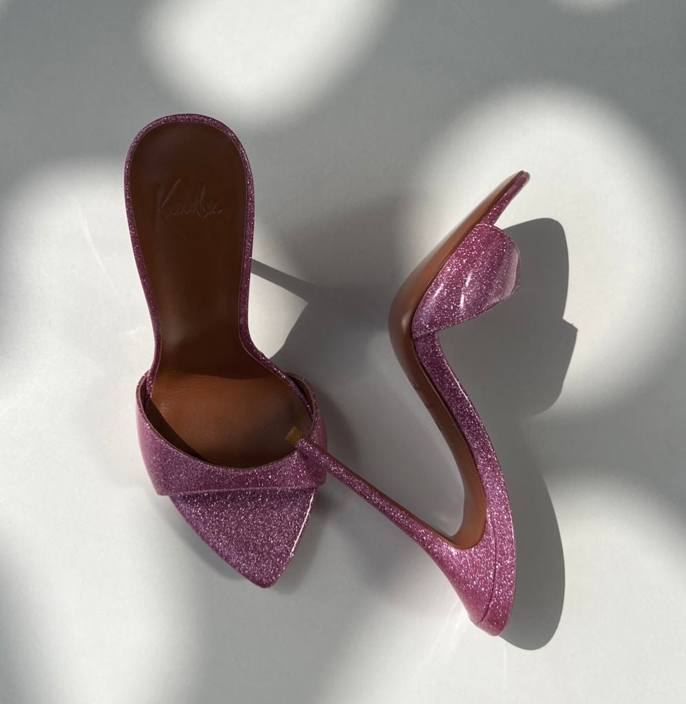 Pink Diamond Dust Mules - Kandee