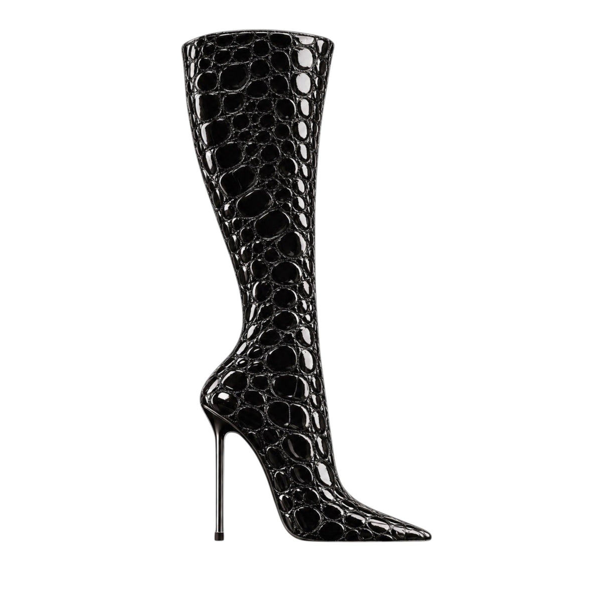Rex Extinct Reptilia 105 Croco Embossed Boots - Kandee