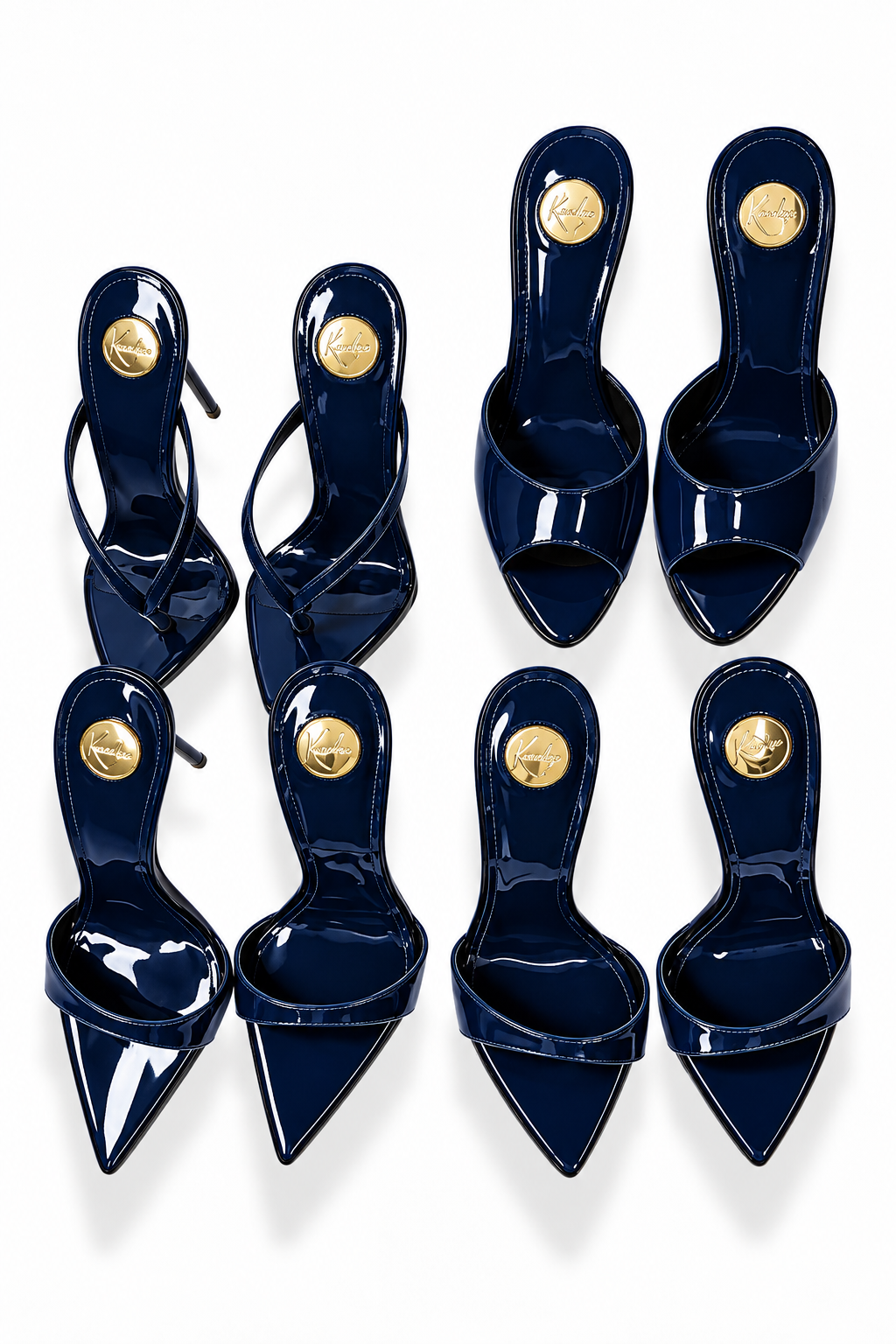 Midnight Lacquer Platform 180mm heel Mules