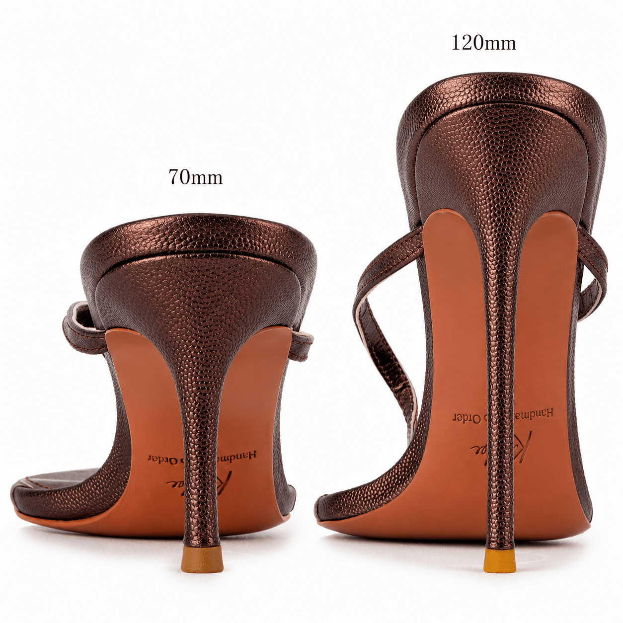 Chocolate Caviar Leather Thong Sandals - Kandee