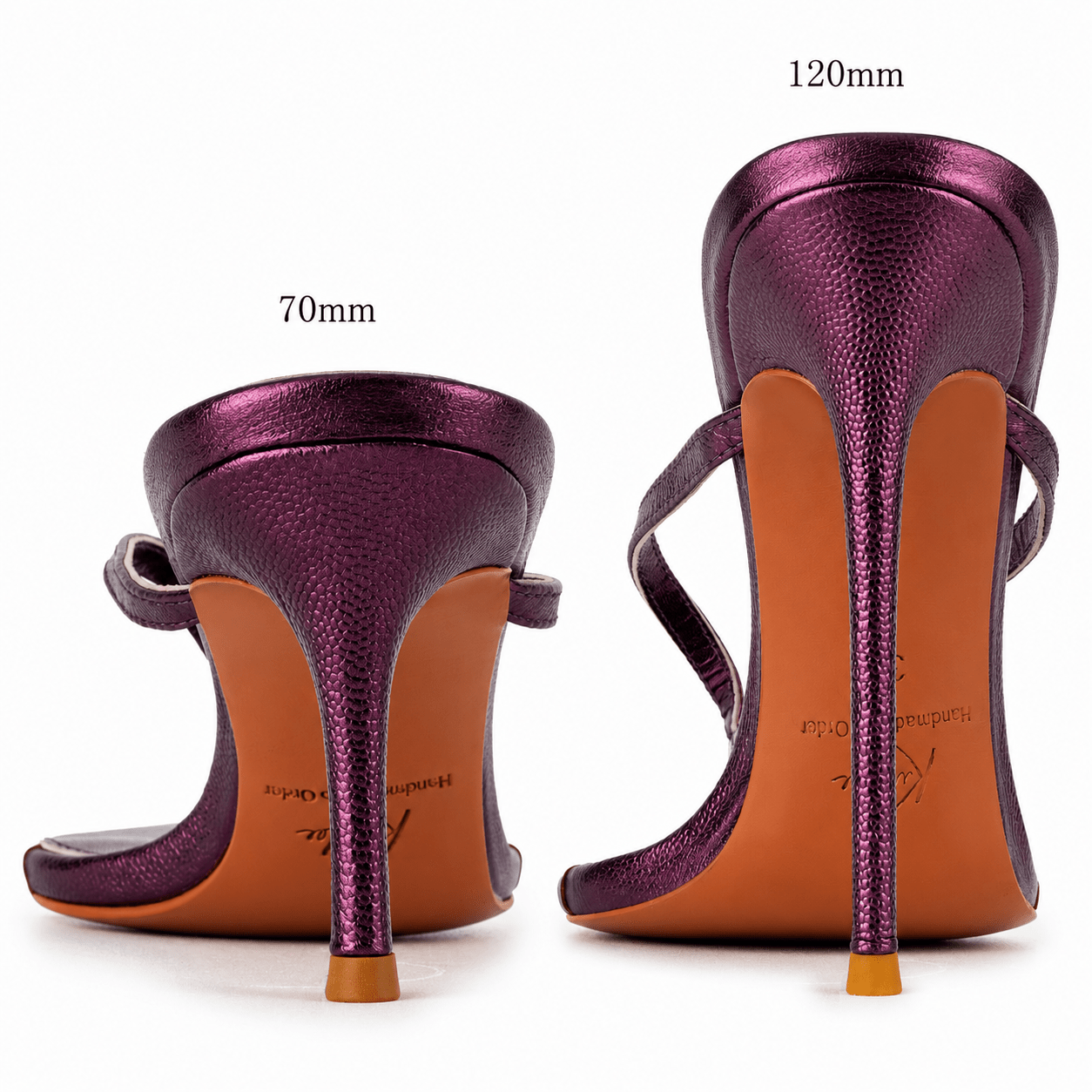 Blackcurrant Caviar Leather Thong Sandals - Kandee