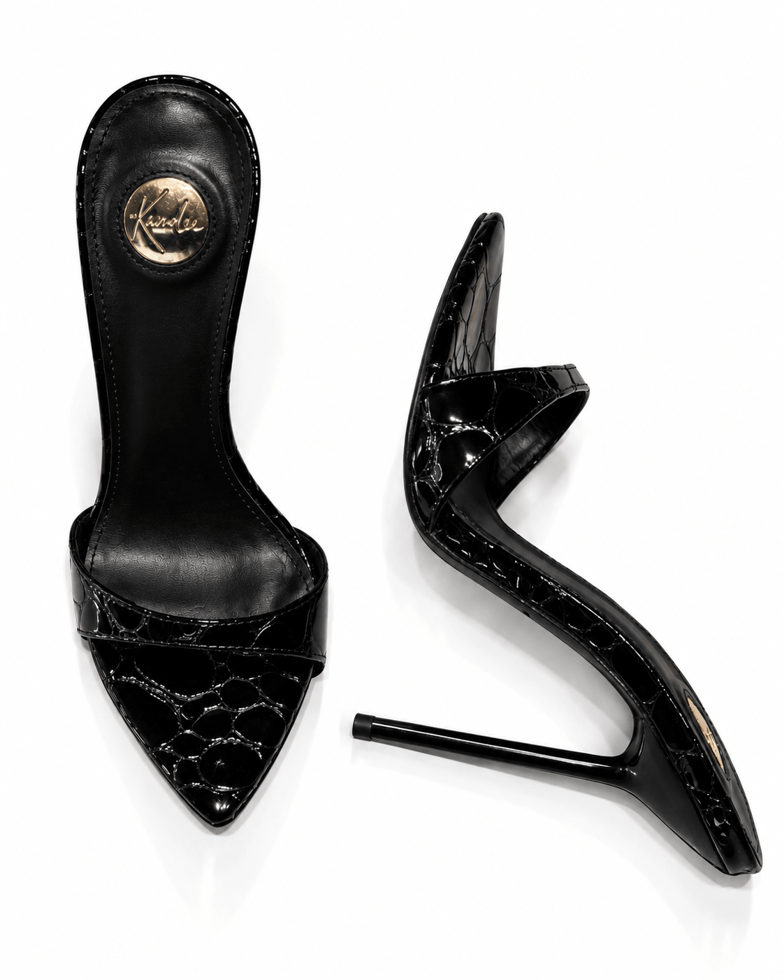 Extinct Reptilia Embossed Leather Mules - Kandee
