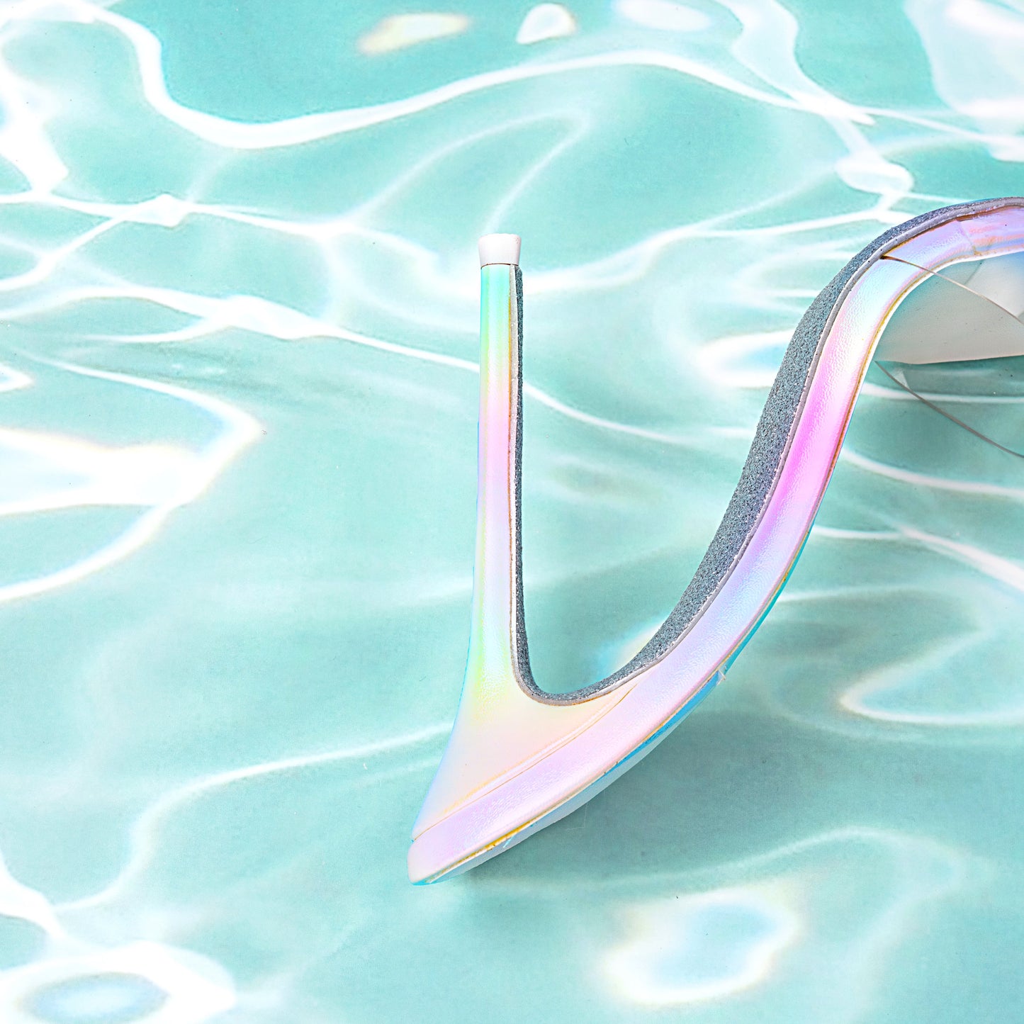 UNICORN LEATHER TRANSPARENT PVC MULES