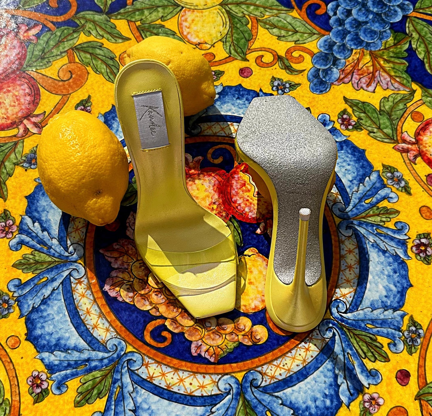 LIMON ICE LEATHER TRANSPARENT PVC MULES