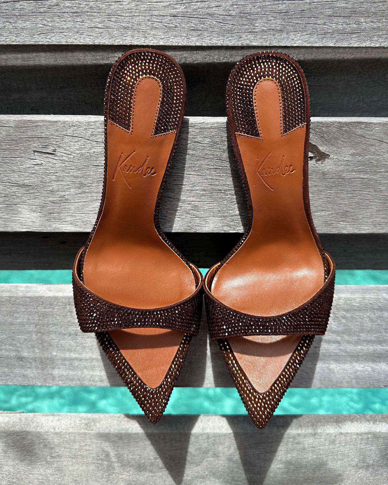 Brown Sugar Knife Mules - Kandee