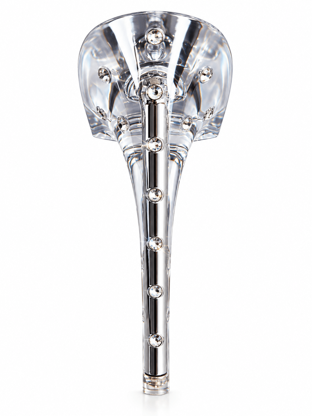 Silver Translucent with crystal Plexiglas Heel - Kandee