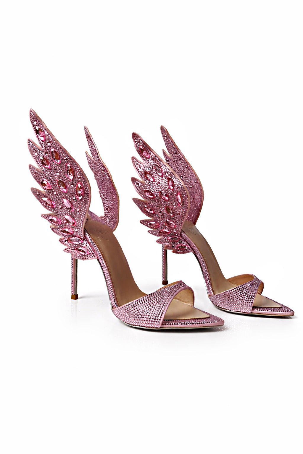 Angel Pink Wing Crystal Mules *LIMITED EDITION - Kandee