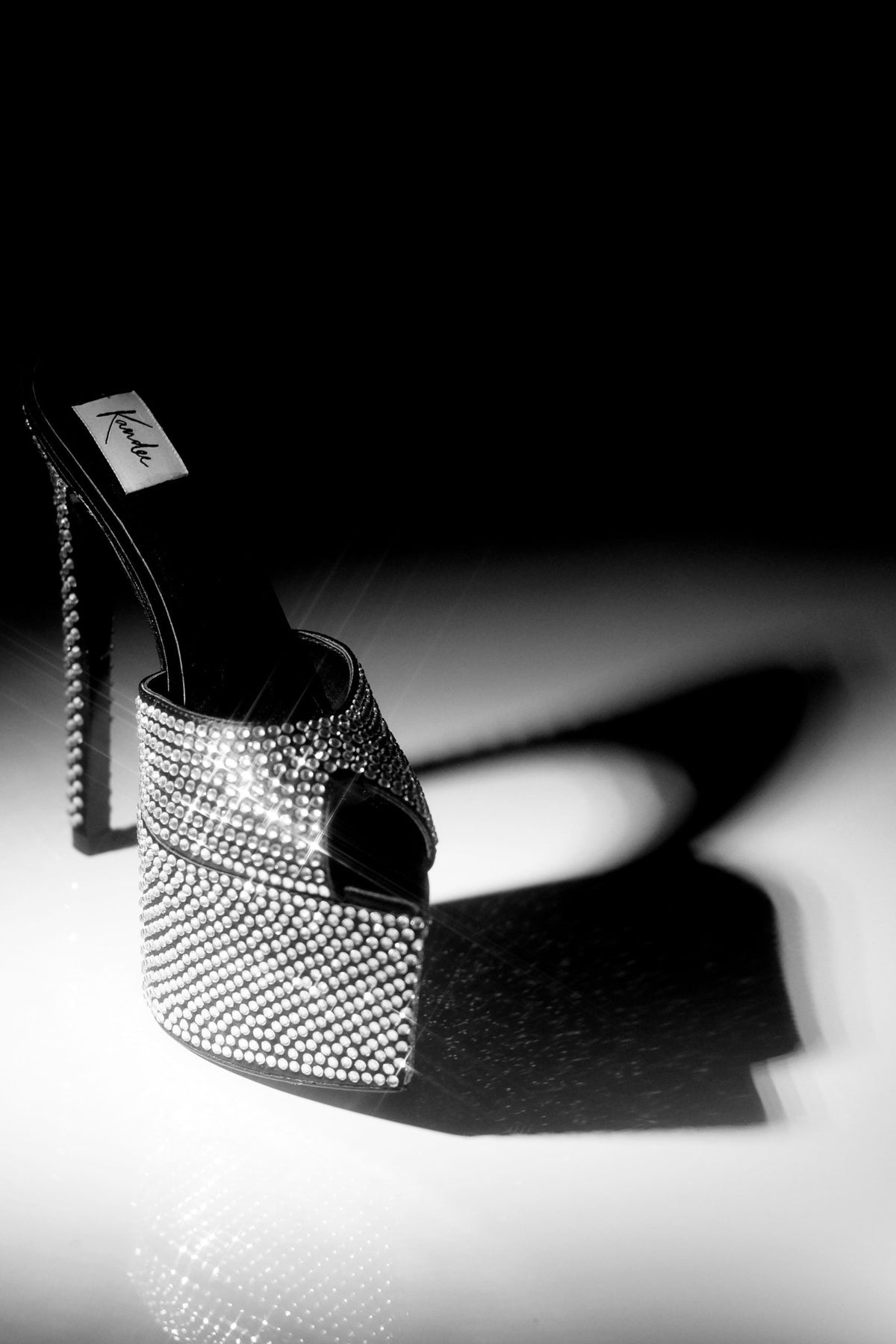 Baccarat Black Crystal Platform Mules *As seen on Sabrina Carpenter for Vogue US - Kandee