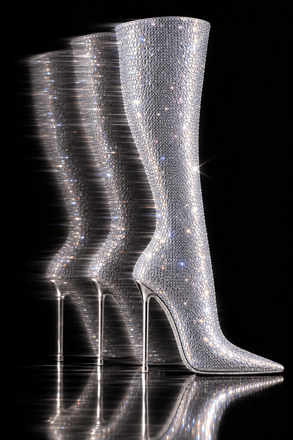 Narcisse 105 Strass crystal Boots - Kandee