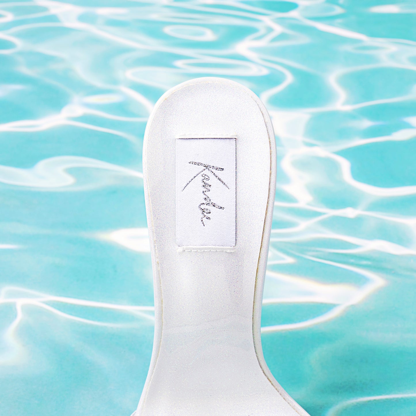 COCONUT ICE PATENT GLITTER LEATHER MULES
