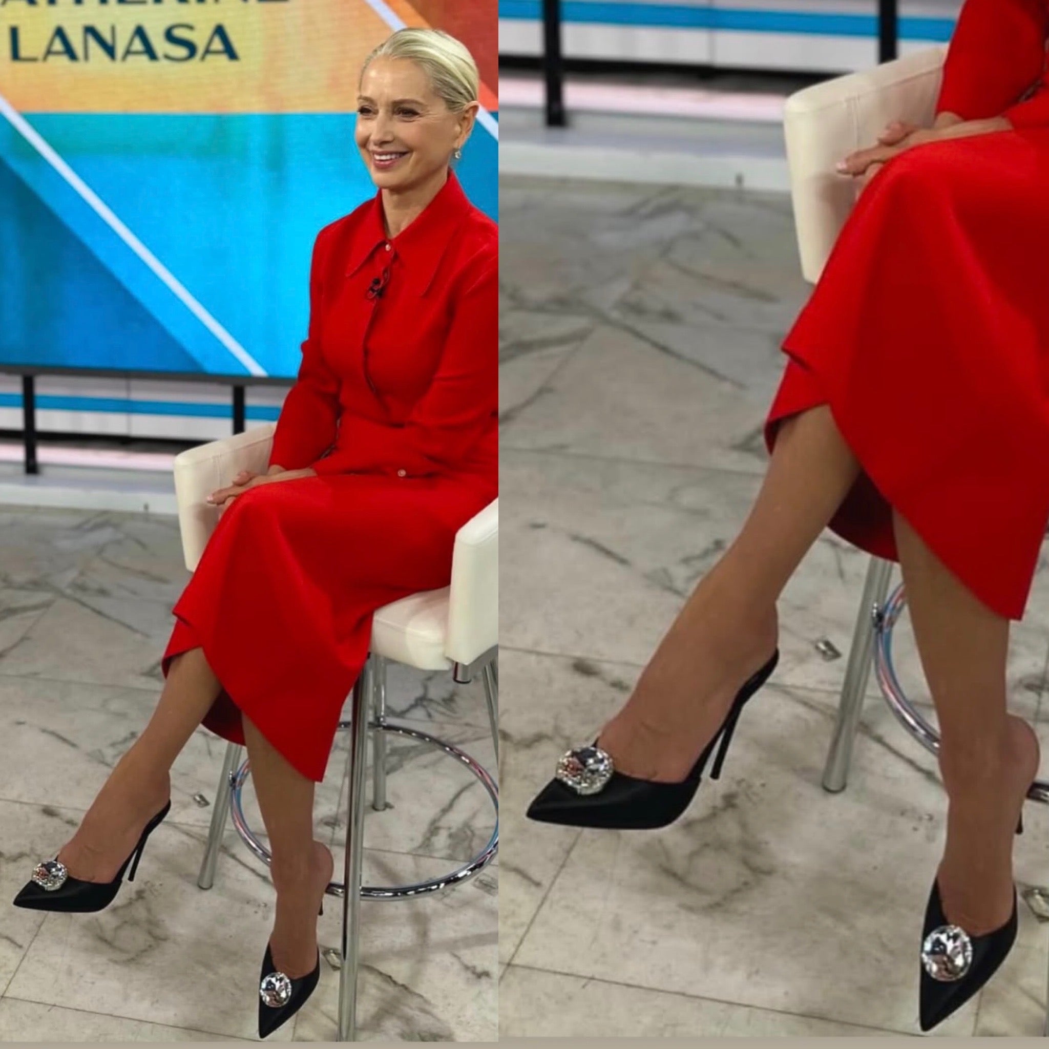 Black caviar Silk Crystal Mules 120mm - Kandee