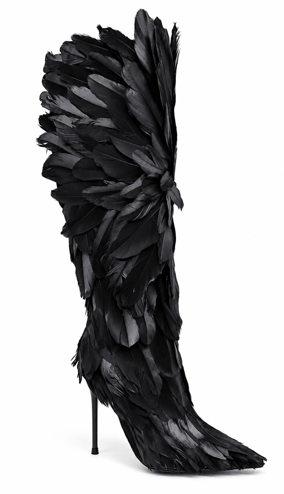 Black Swan Feather 105 Boots - Kandee