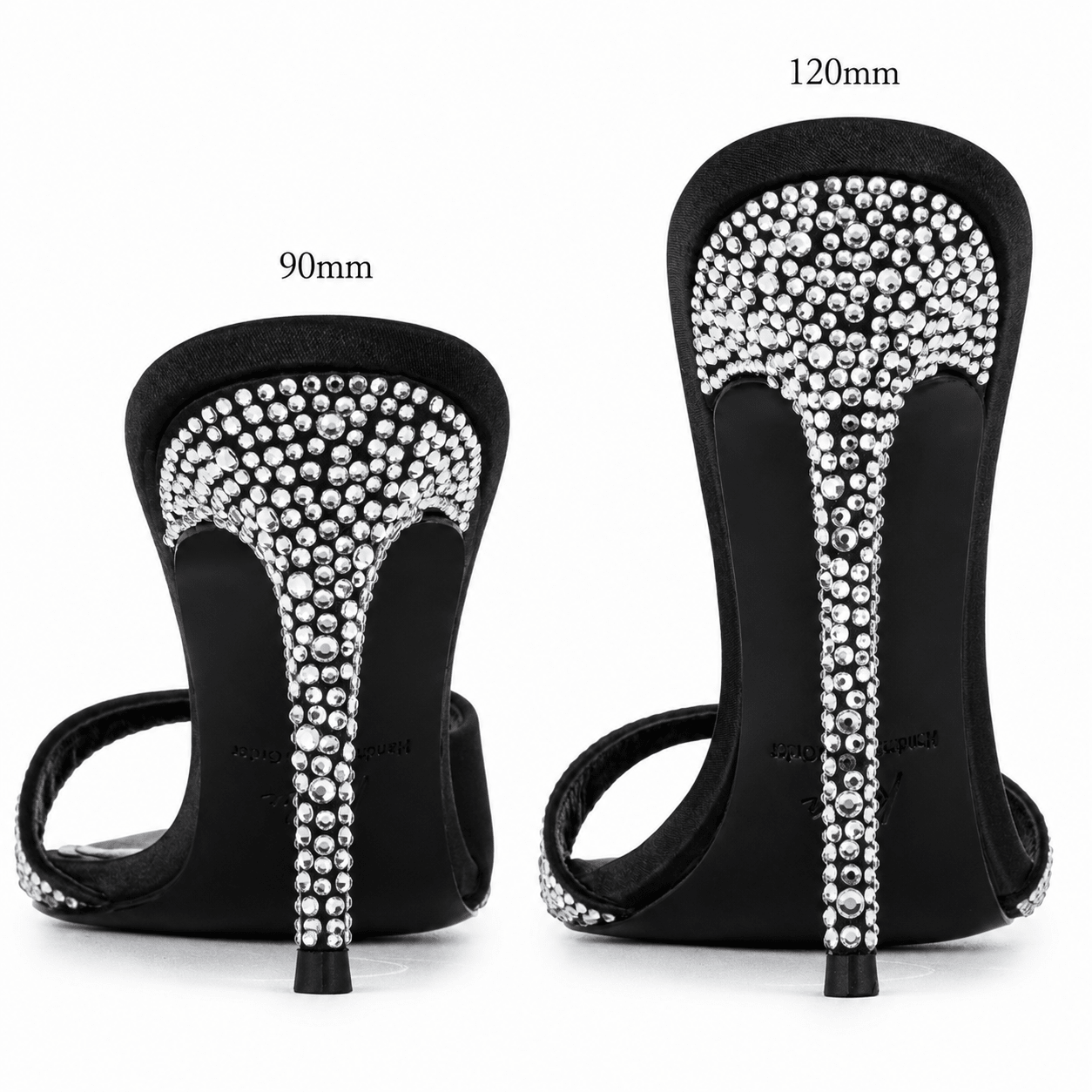 Caviar Crystal Leather Mules - Kandee