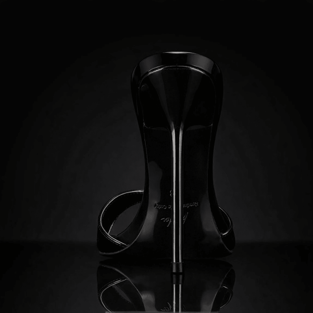 Black Patent High Gloss Mules - Kandee