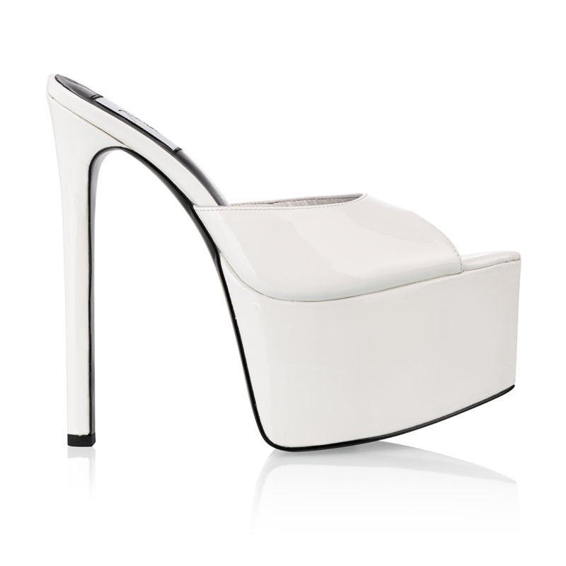 Blanc Patent Platform Mules ***As Seen On Sabrina Carpenter*** - Kandee