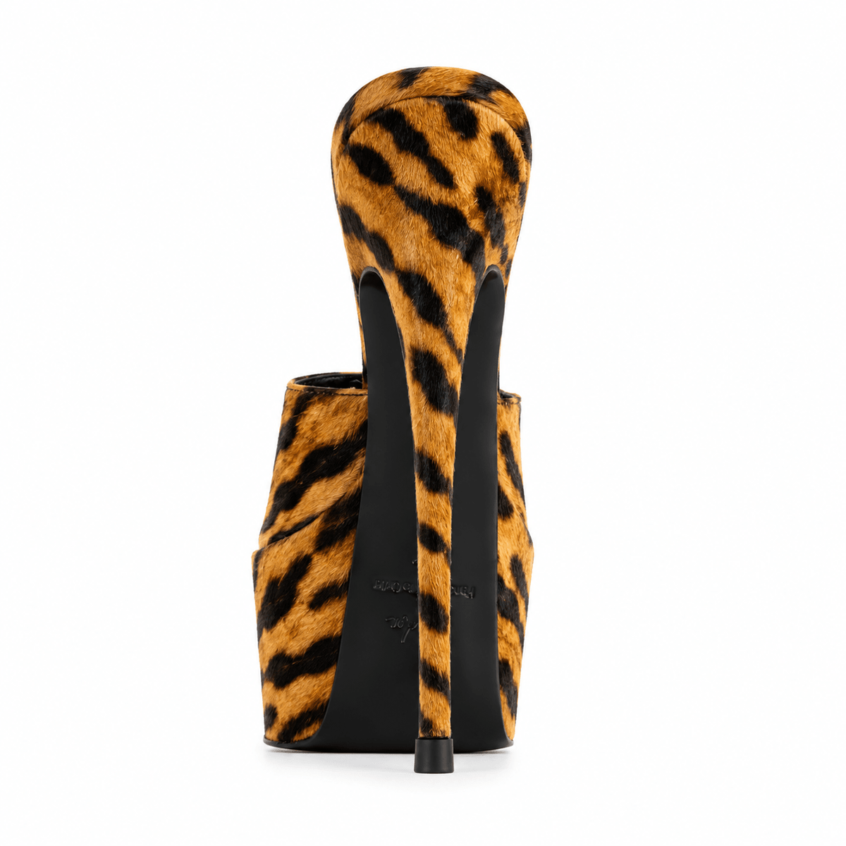 Tiger print Calf Hair 160mm heel Mules - Kandee