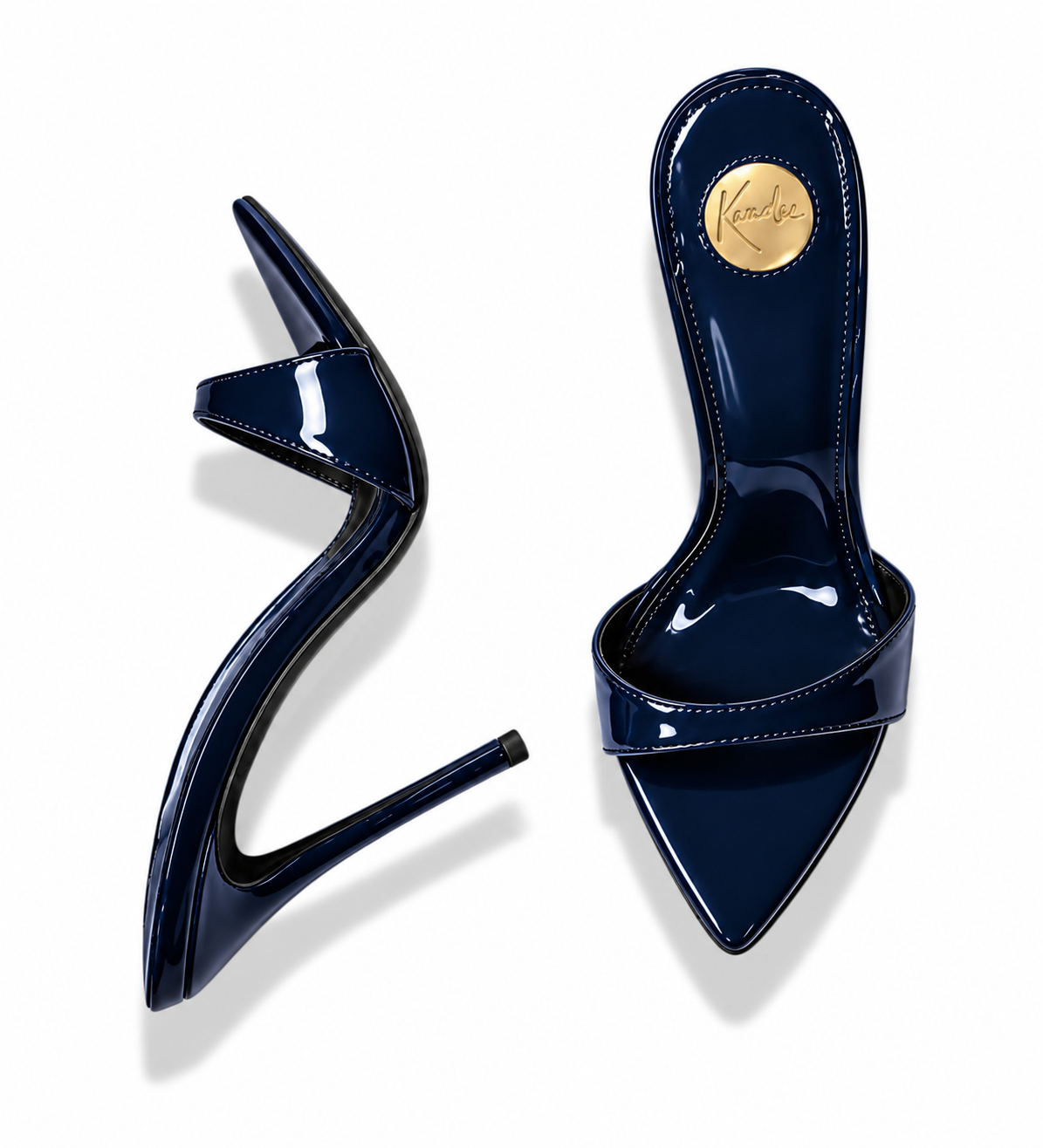 Midnight Lacquer Mules