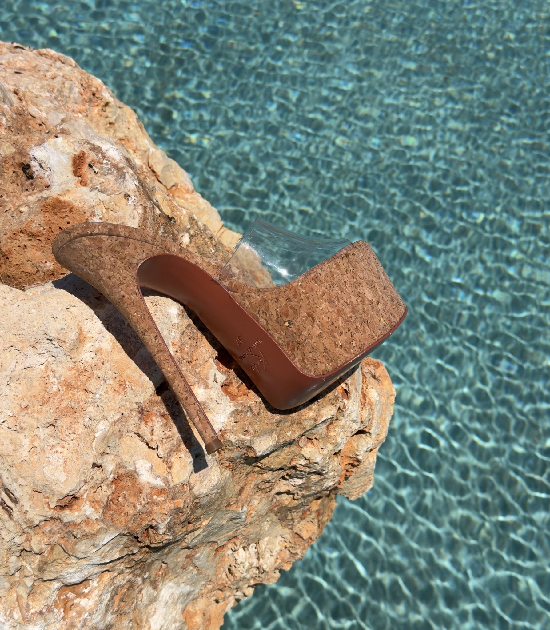 St Tropez Cork Platform Mules - Kandee