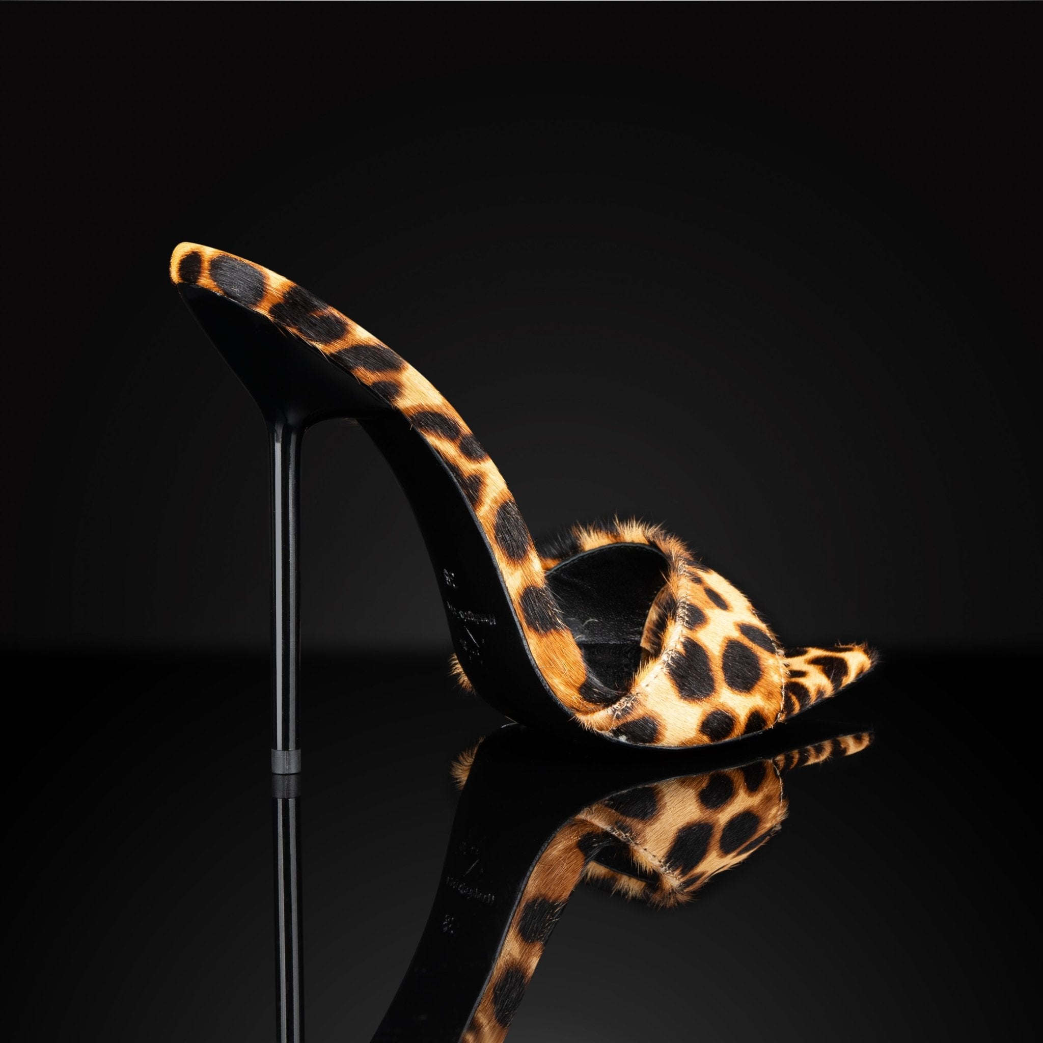 Leopard Print Calf Hair Mules - Kandee