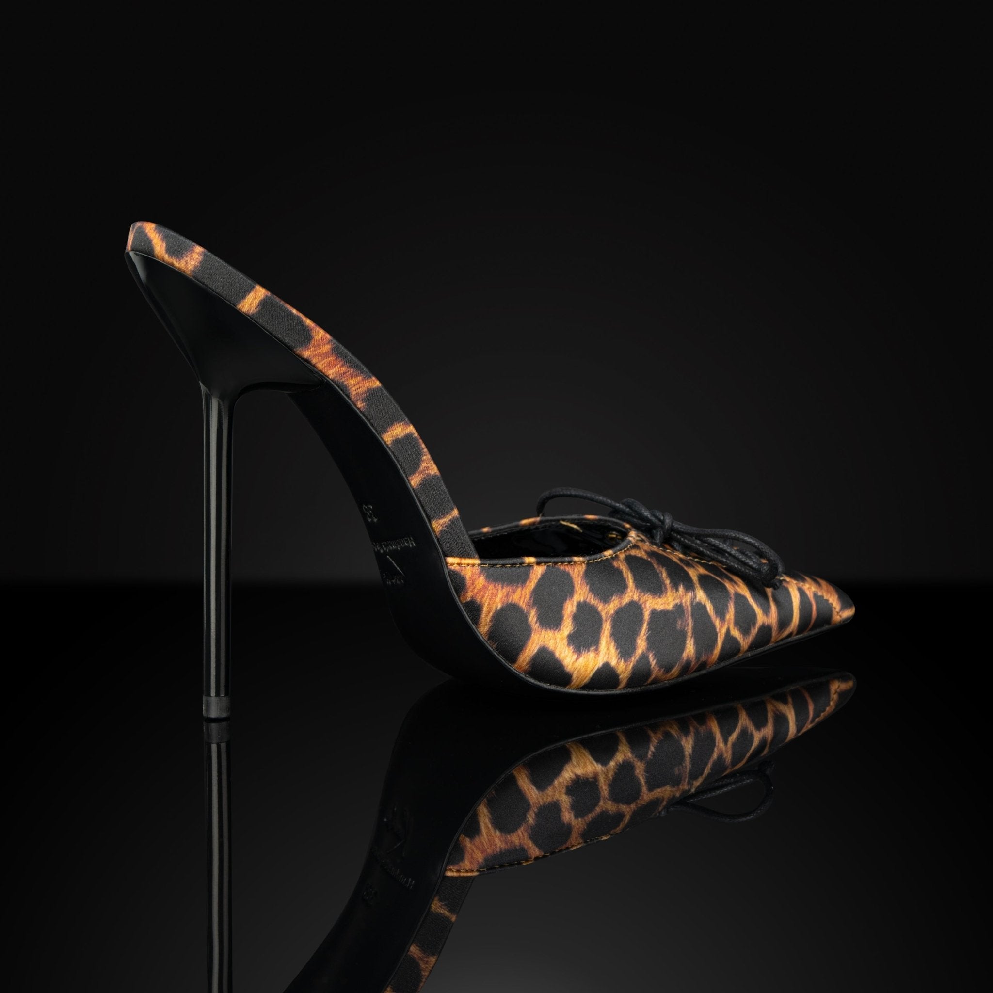 Leopard Satin Lace Mules - Kandee