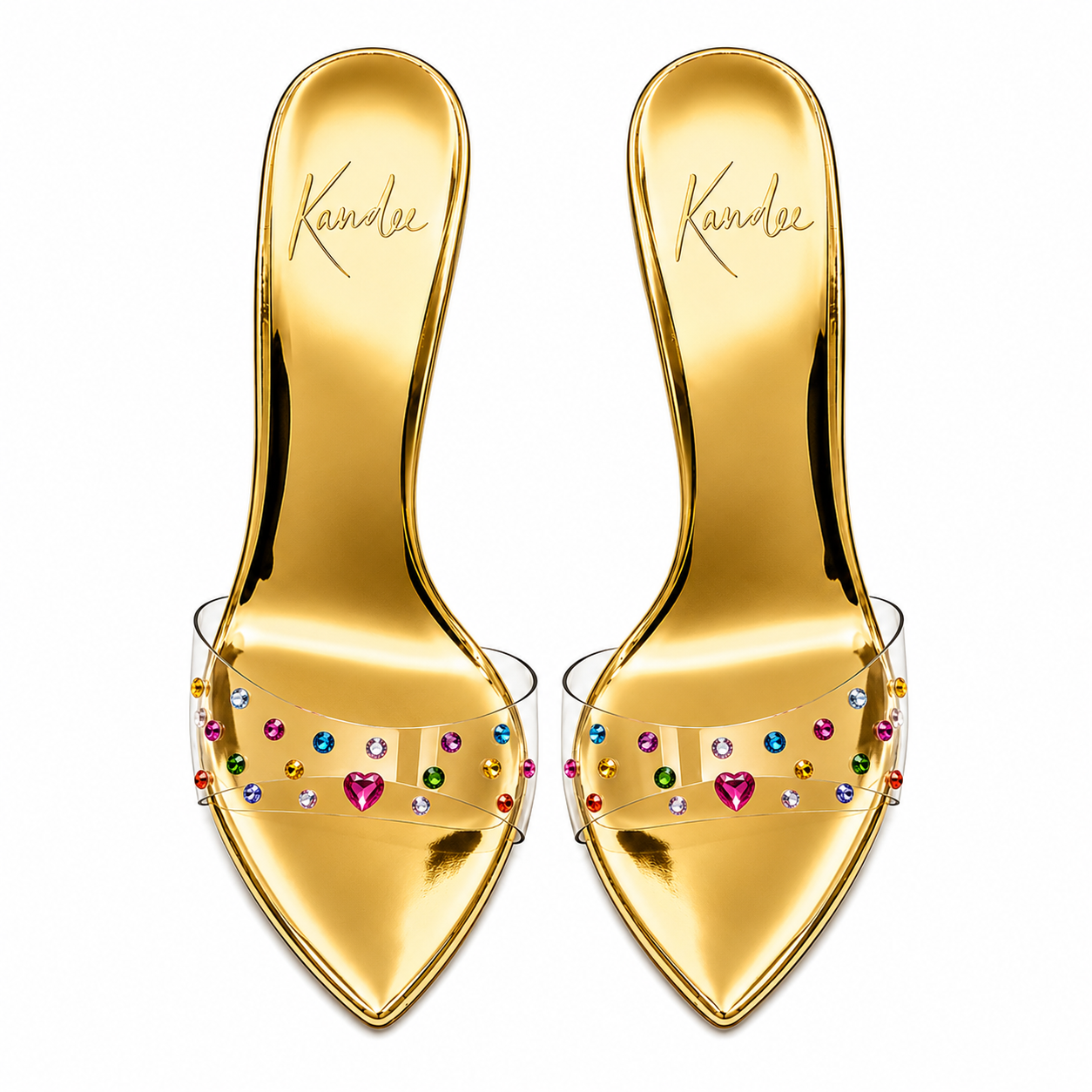 The Gold Dress Up Mules