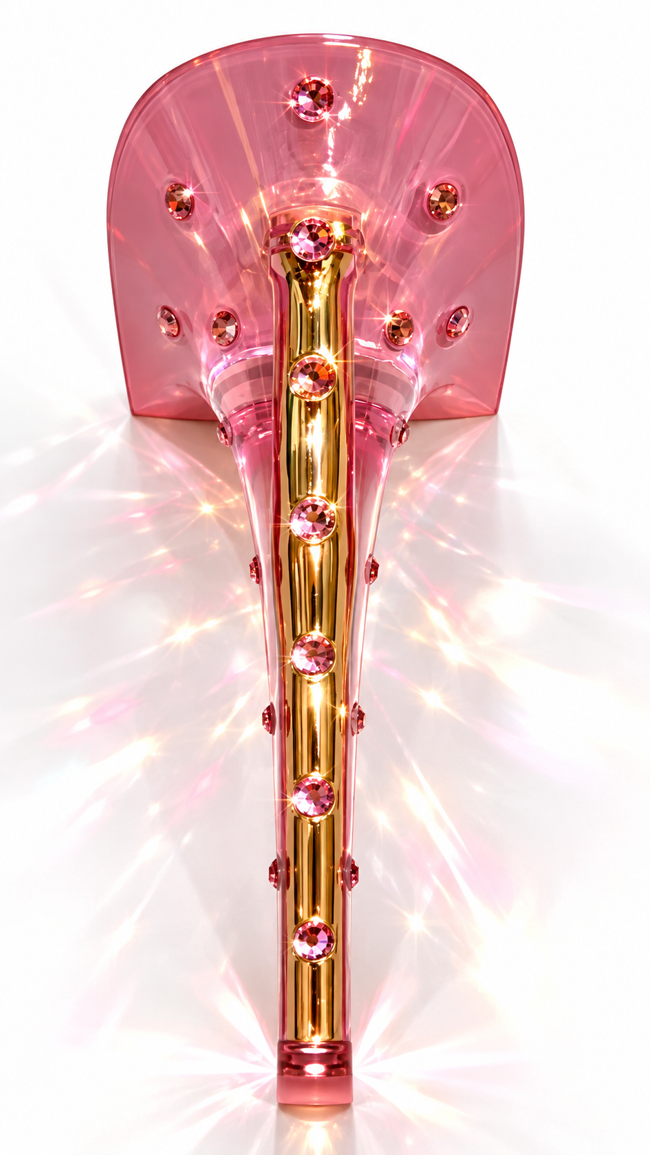 Bubblegum Pink Translucent with crystal Plexiglas Heel