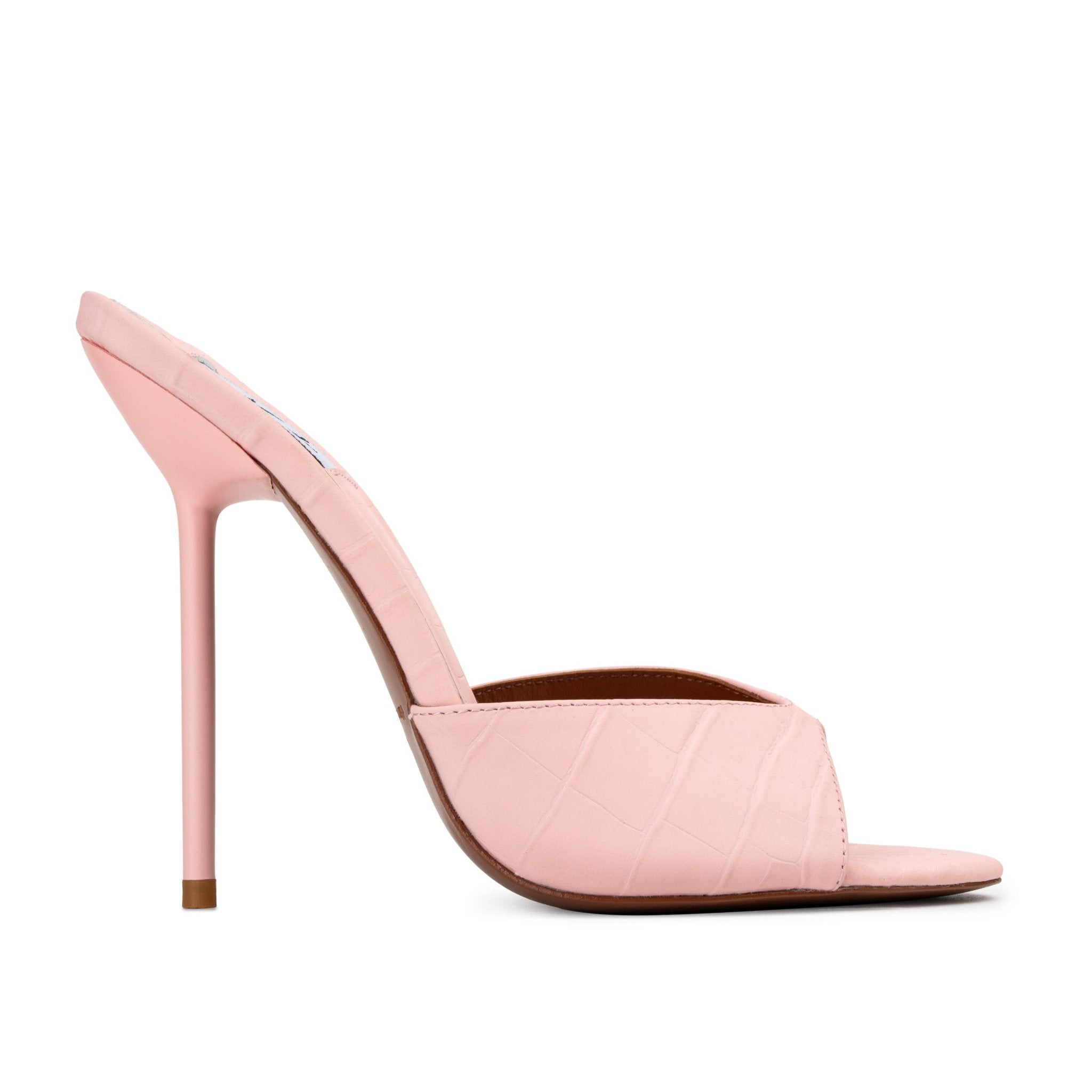 Crystal Rose Croco Mules - Kandee