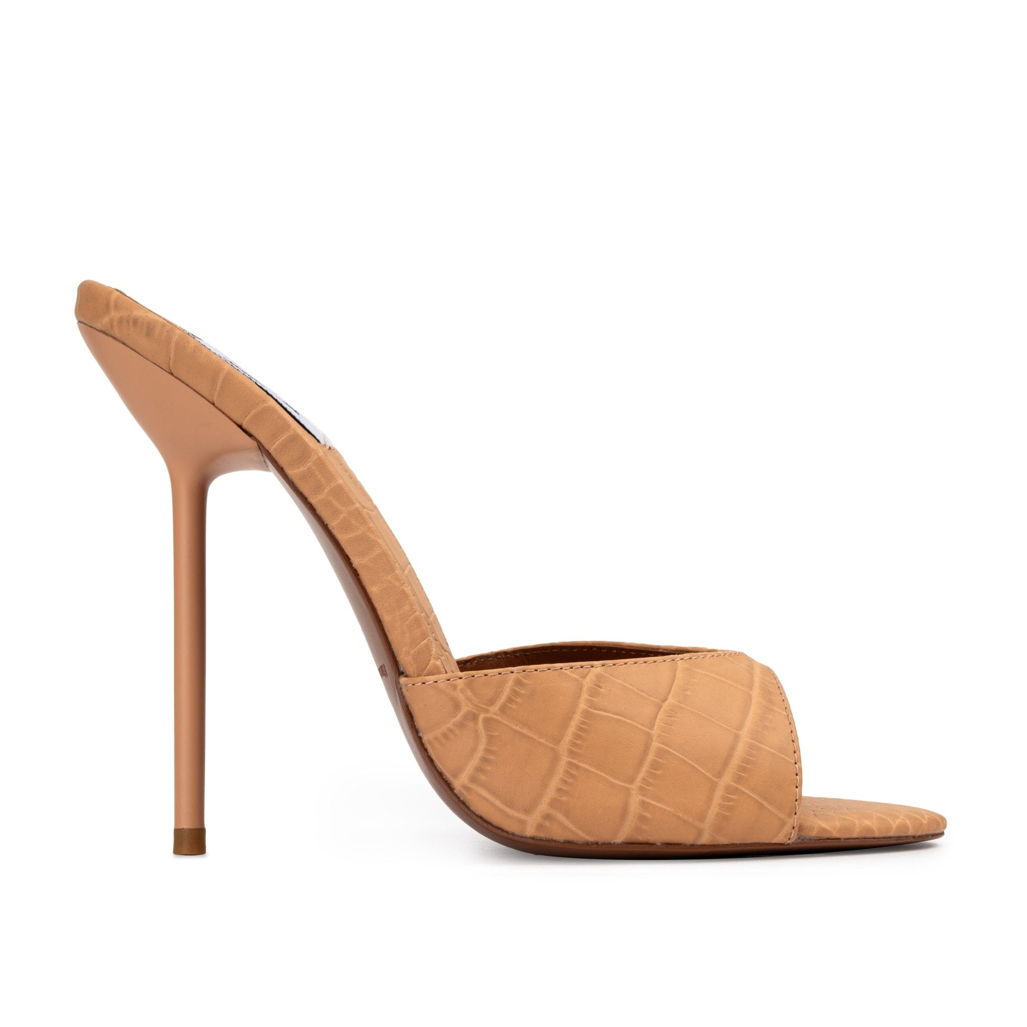 Natural Croco Mules - Kandee