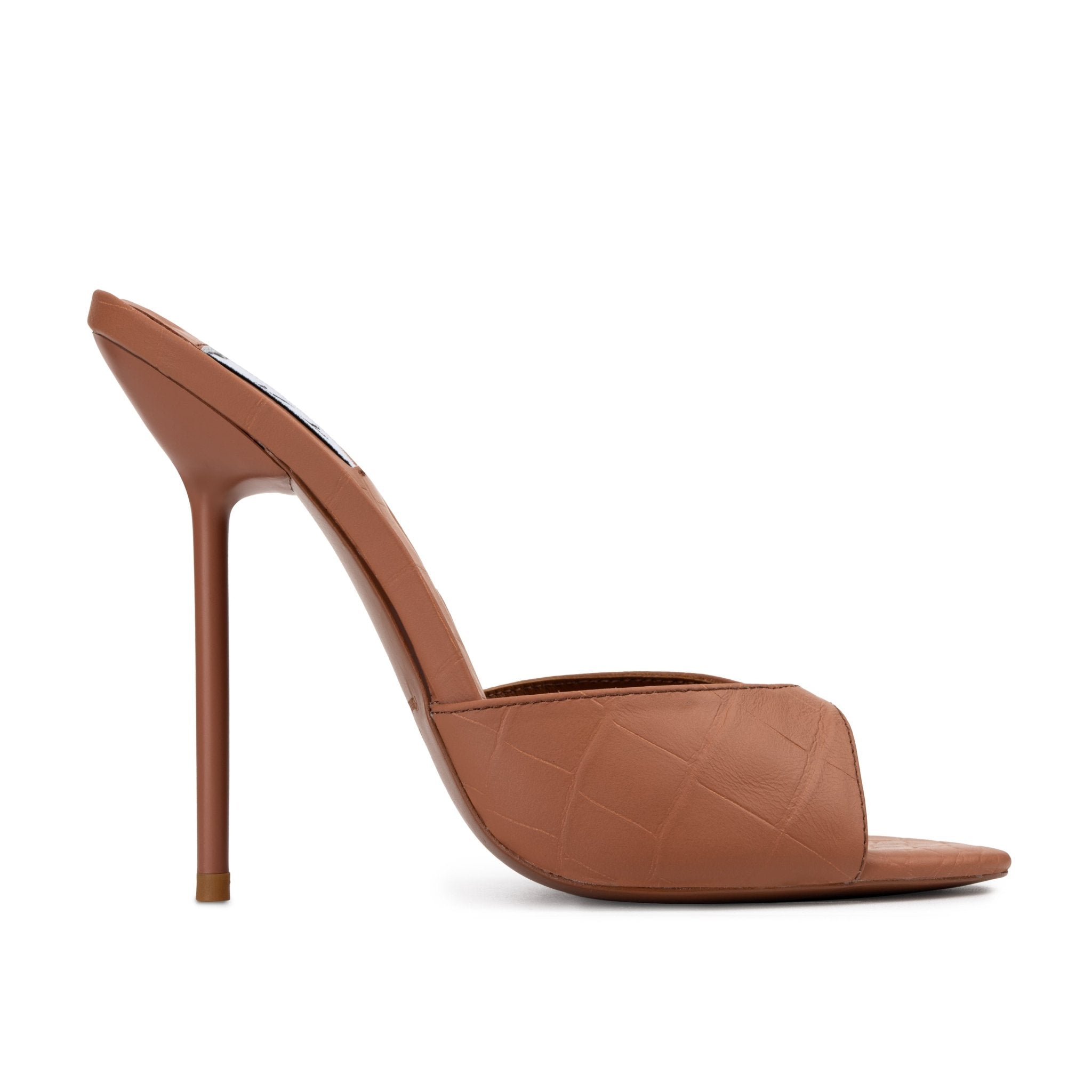 Mocha Mousse Croco Mules - Kandee