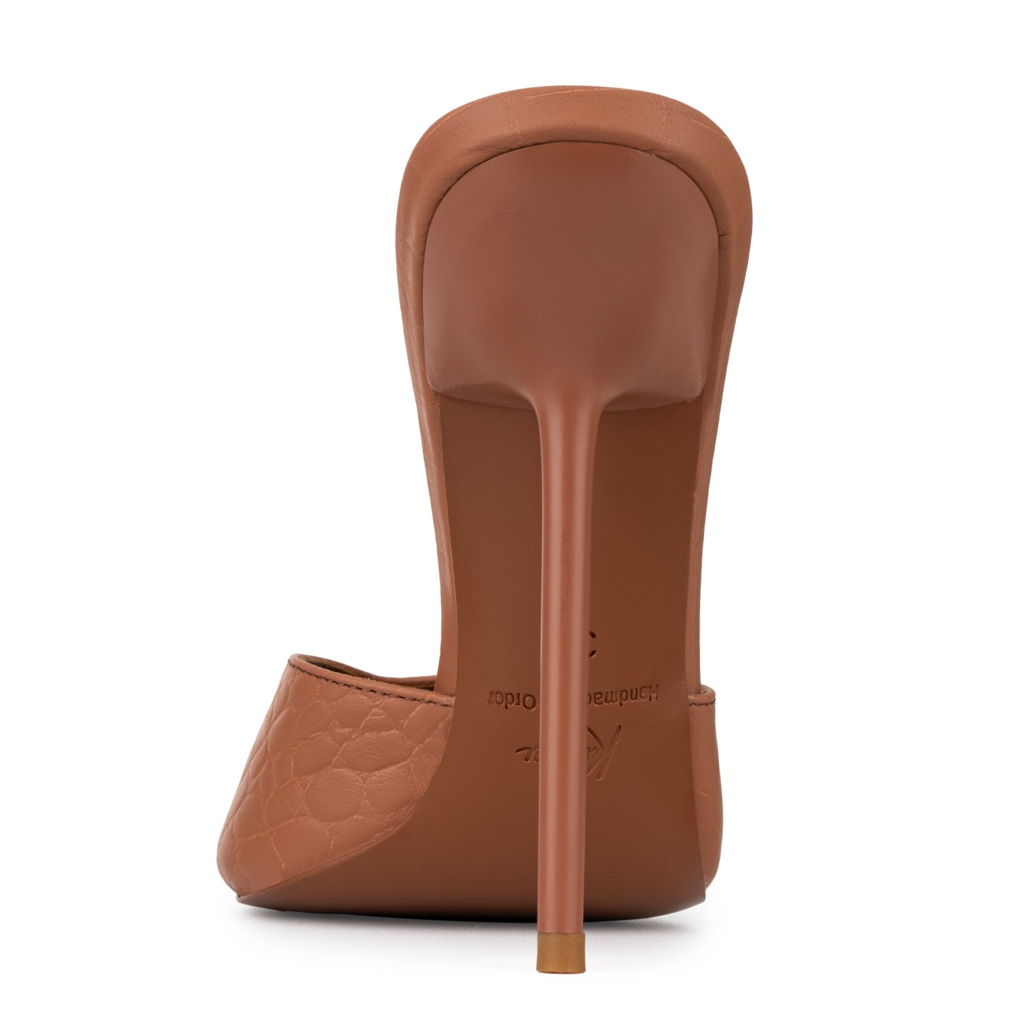 Mocha Mousse Croco Mules - Kandee