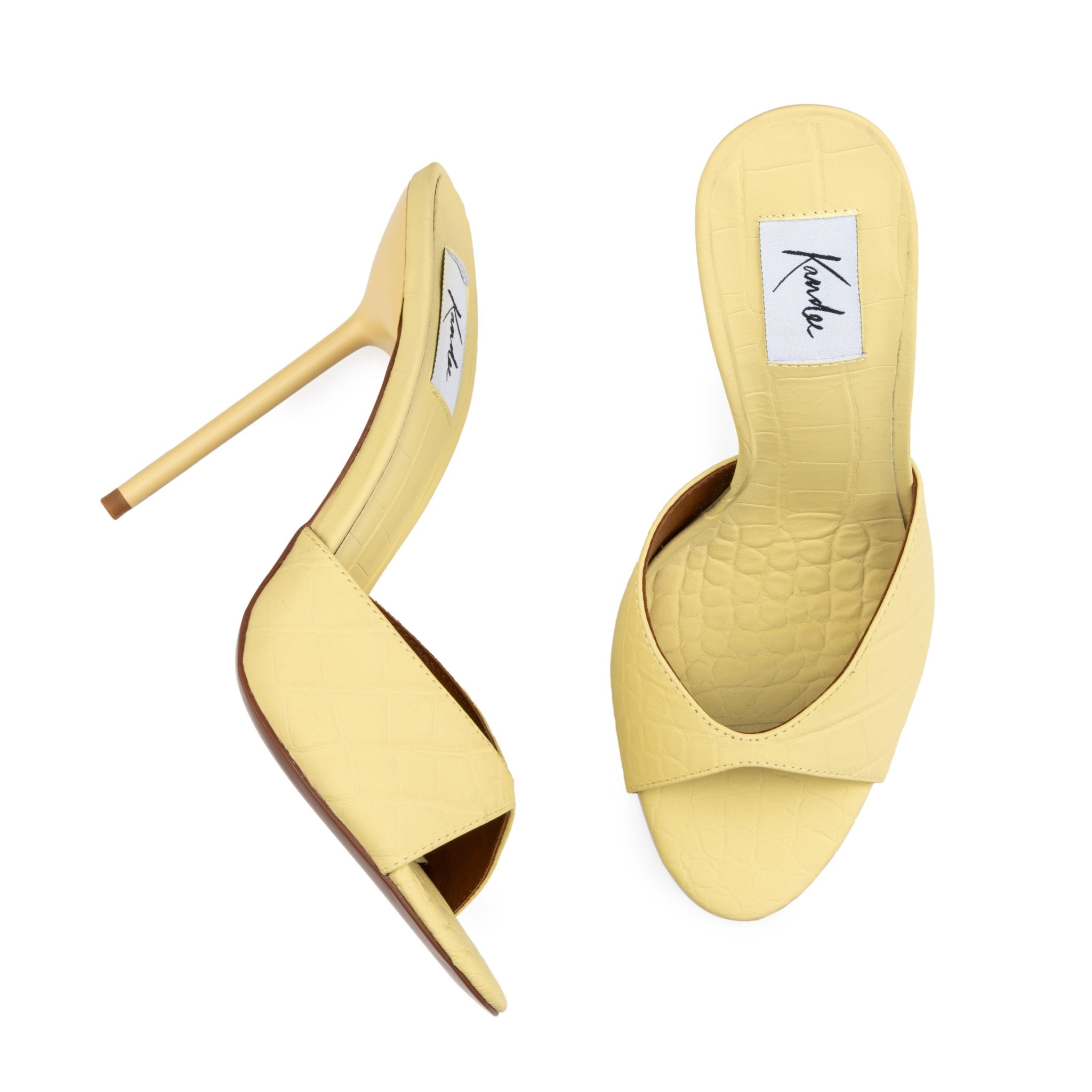Limon Croco Mules - Kandee