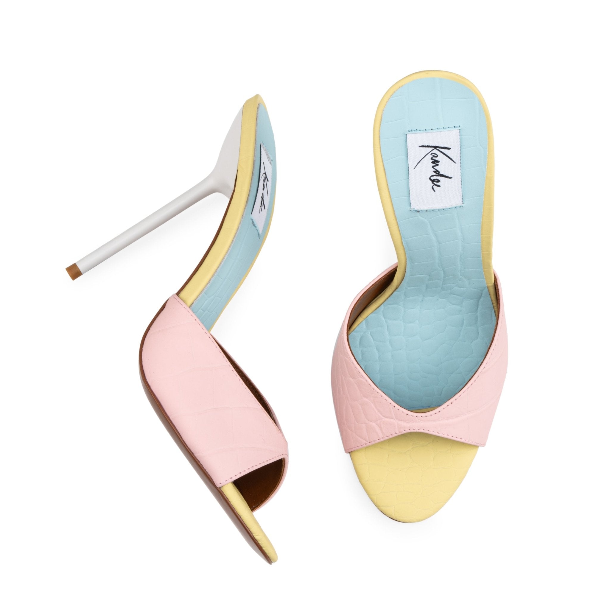 Pastel Multi Croco Mules - Kandee