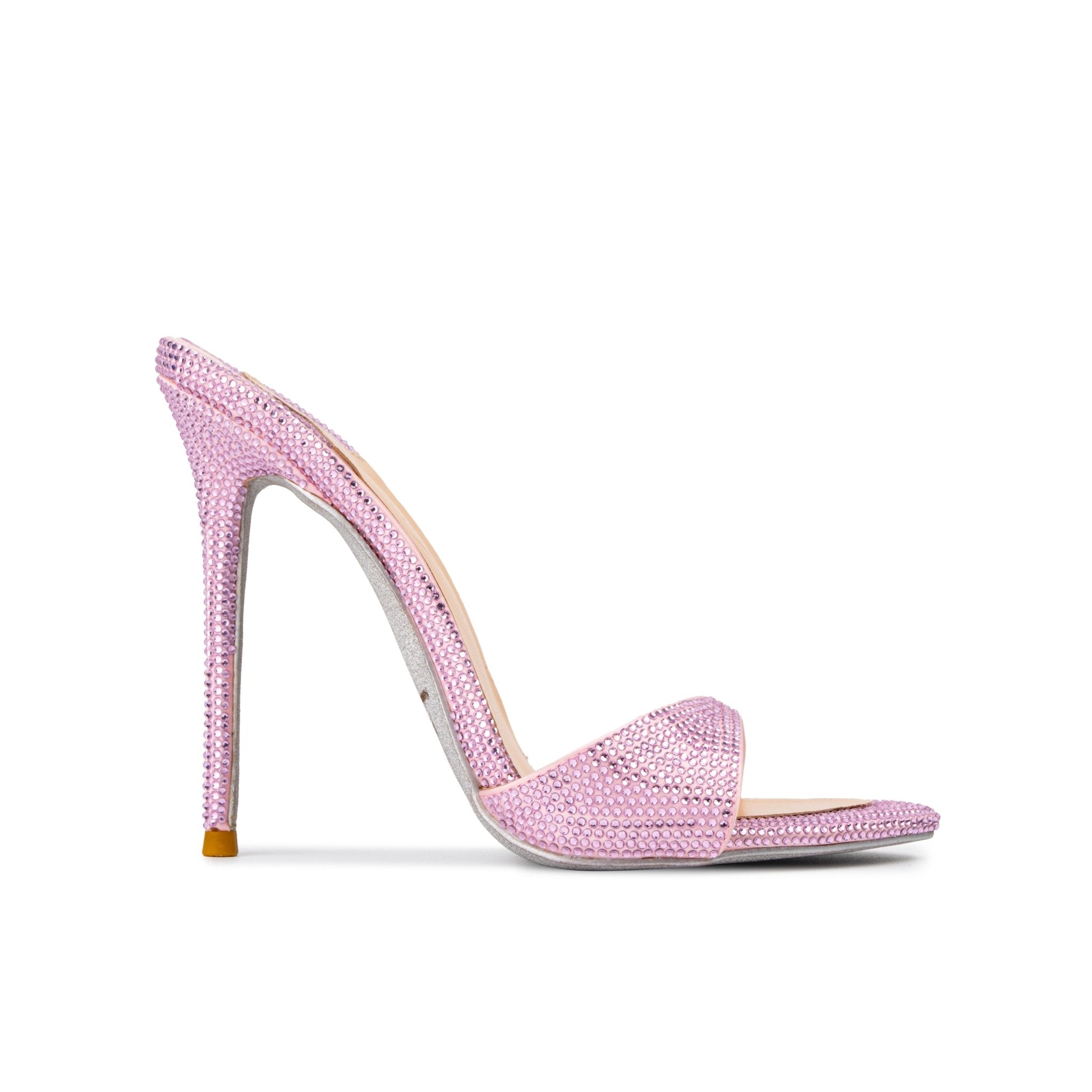 Crystal Pink Mules - Kandee