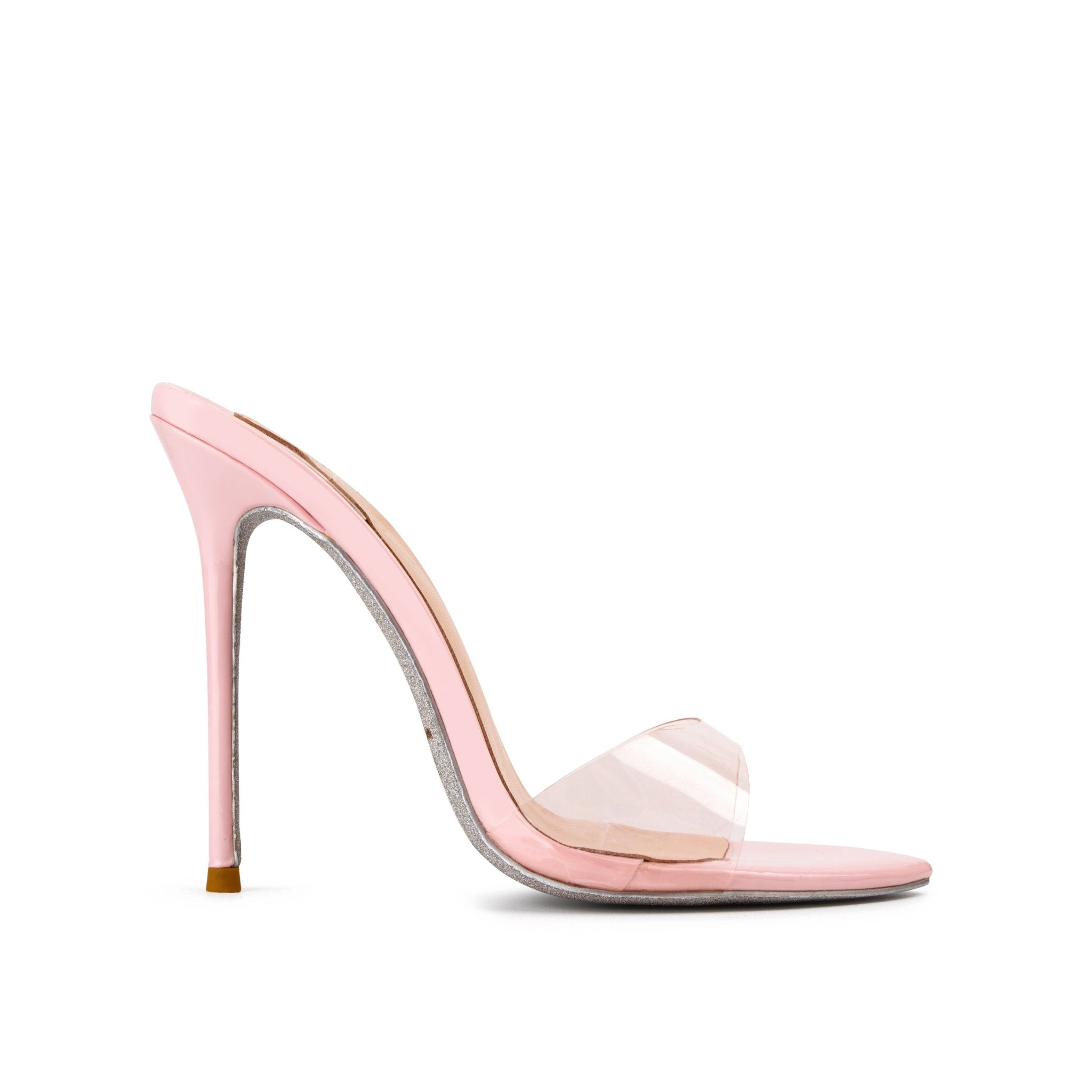 Patent Pink Mules - Kandee