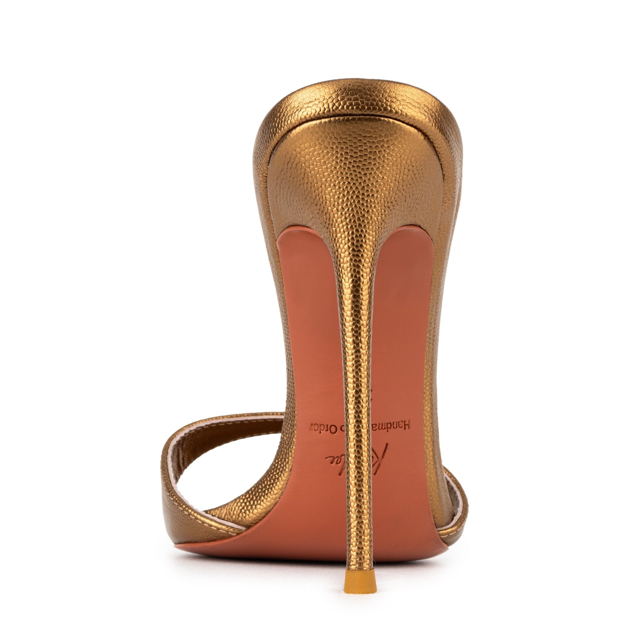 Golden Caviar Leather Mules 120mm - Kandee