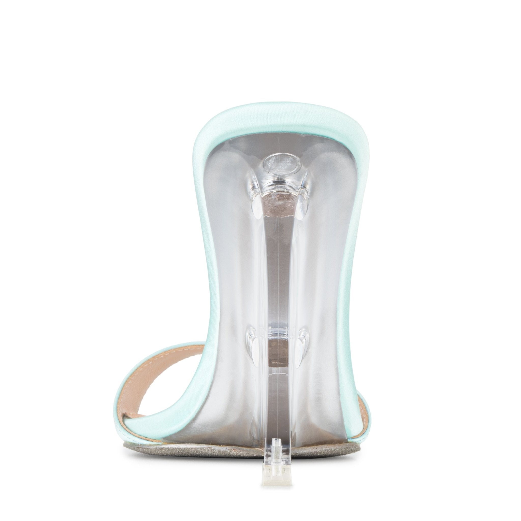 Aqua Silk Wedge Mule - Kandee