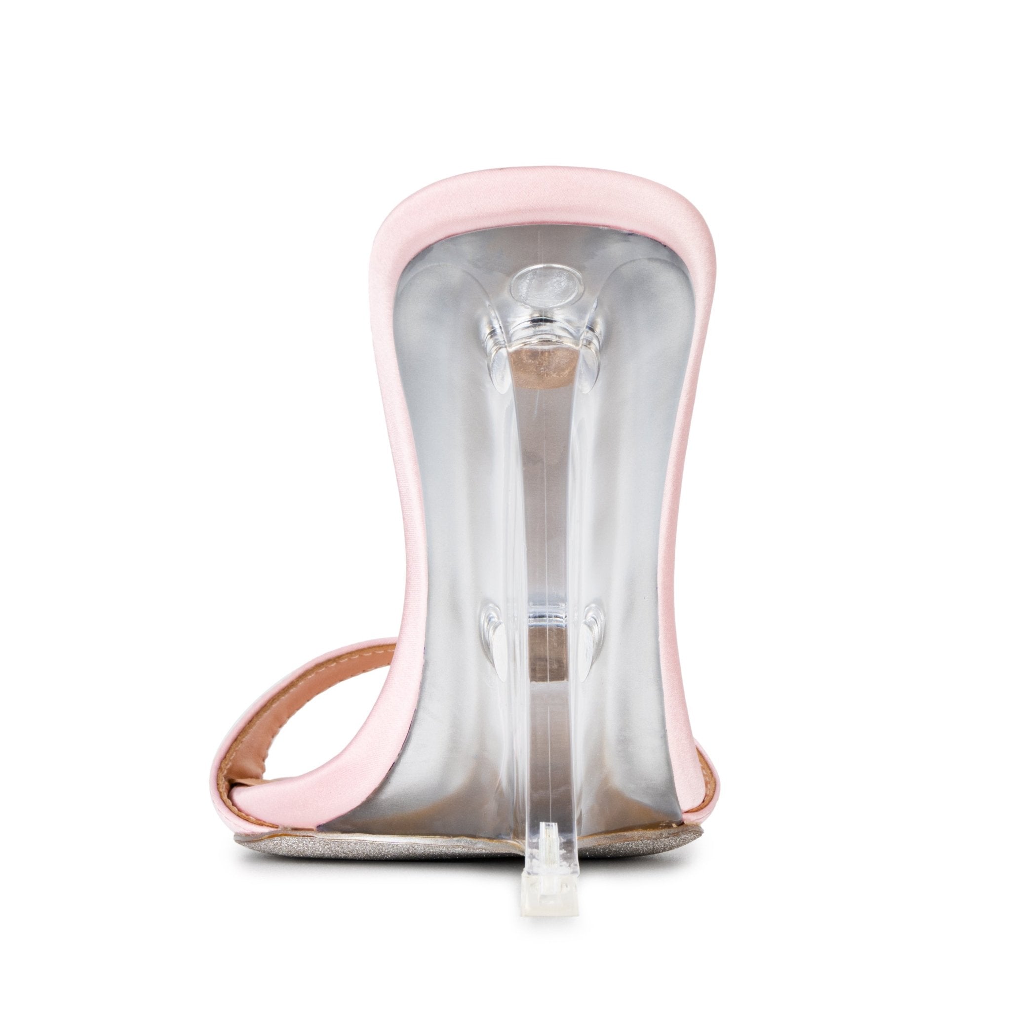 Powder Pink Silk Wedge Mule - Kandee