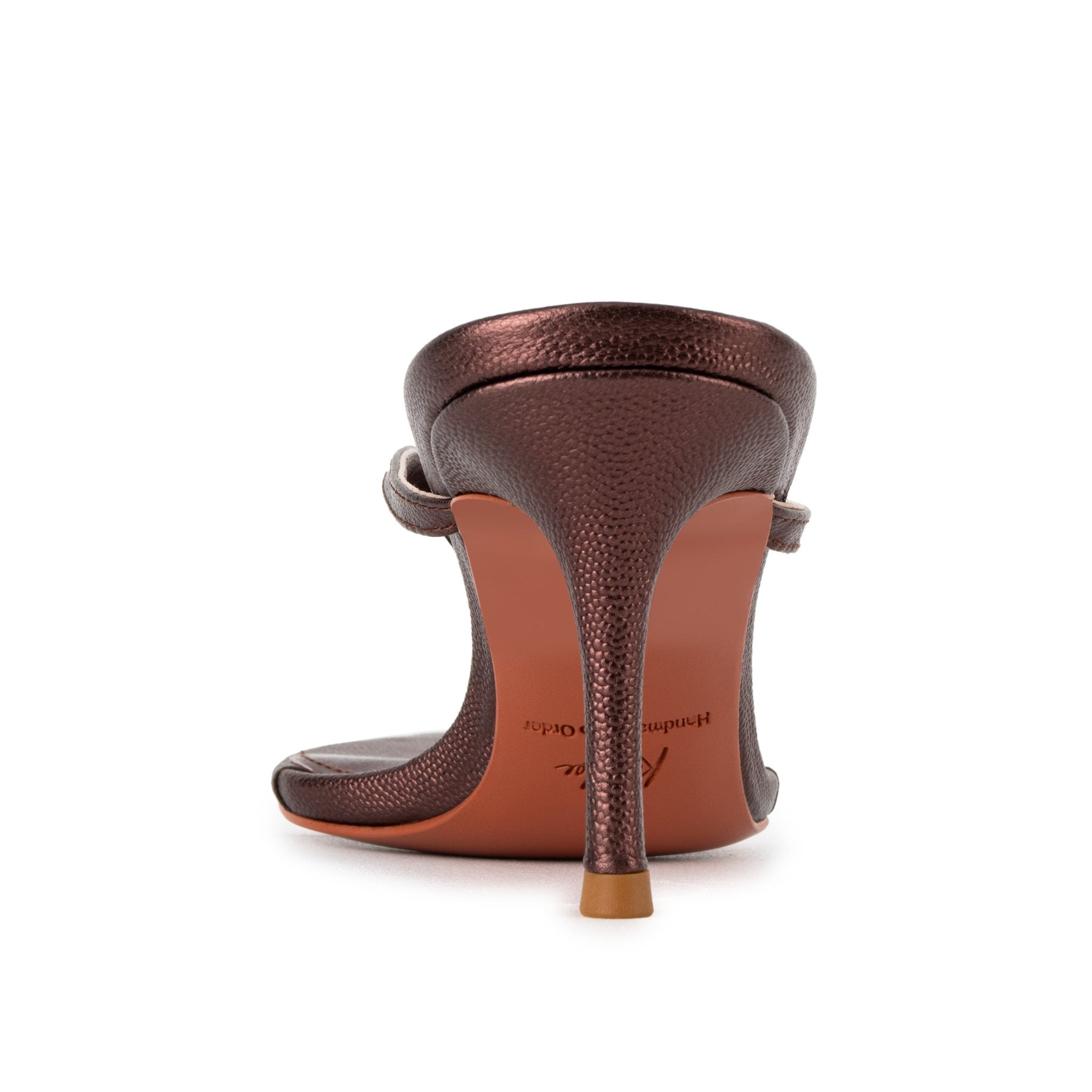 Chocolate Caviar Leather Thong Sandals 70mm - Kandee