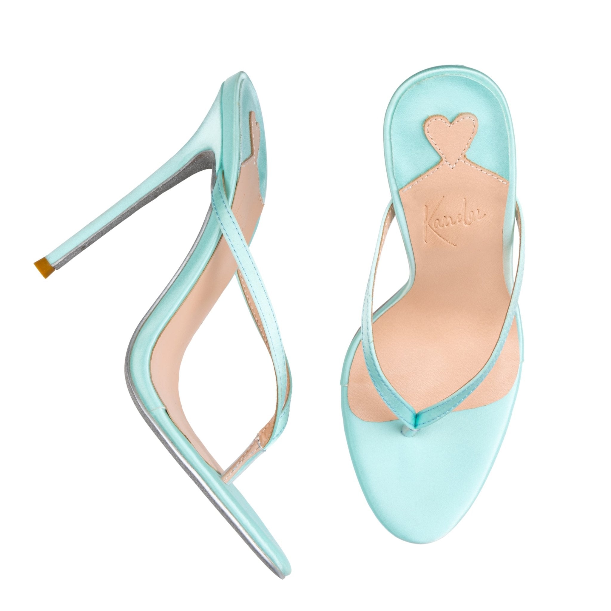 Aqua Silk Thong Sandal - Kandee