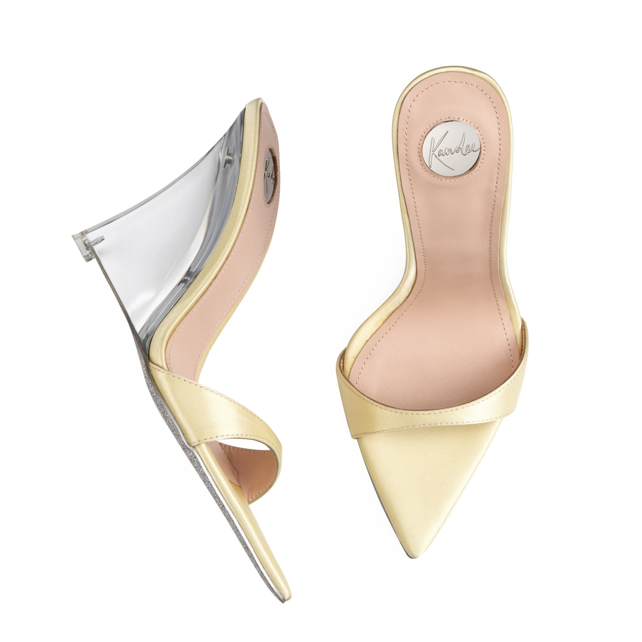 Butter Yellow Silk Wedge Mule - Kandee